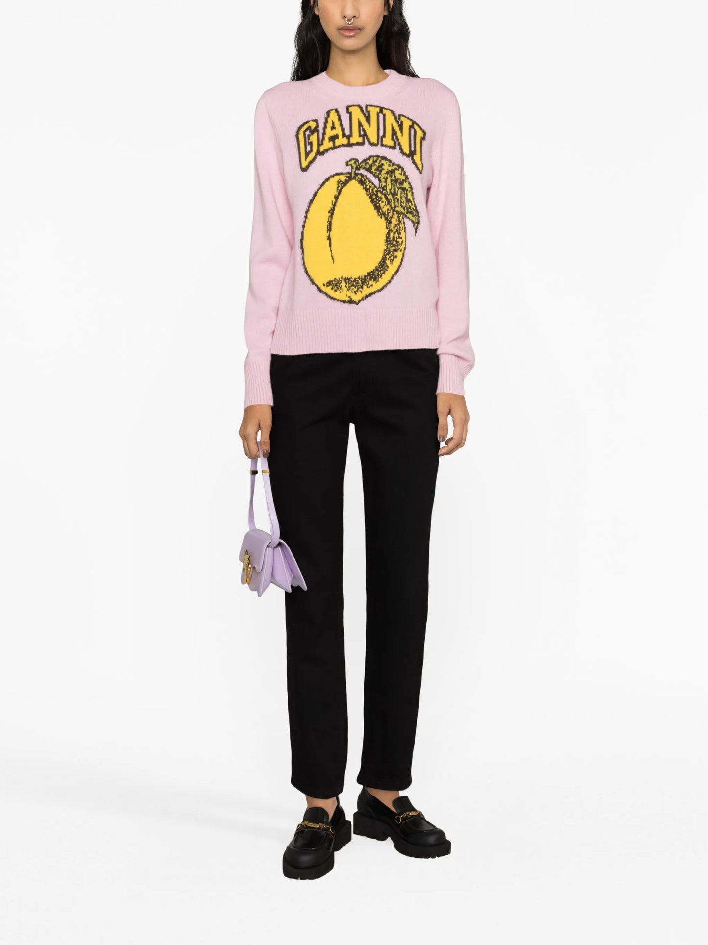 intarsia-knit crew-neck jumper