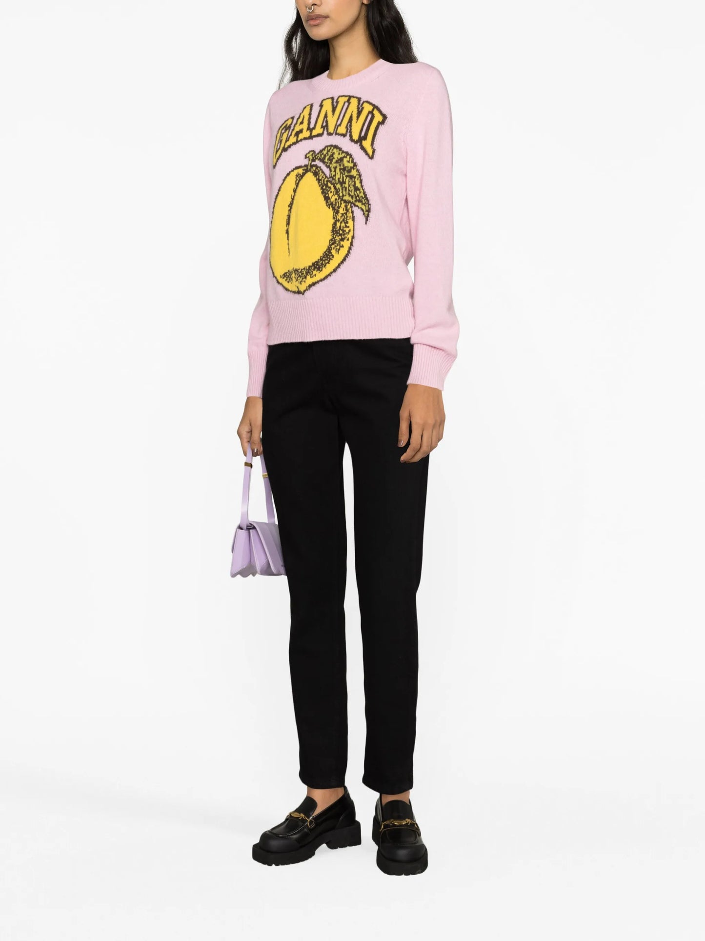intarsia-knit crew-neck jumper