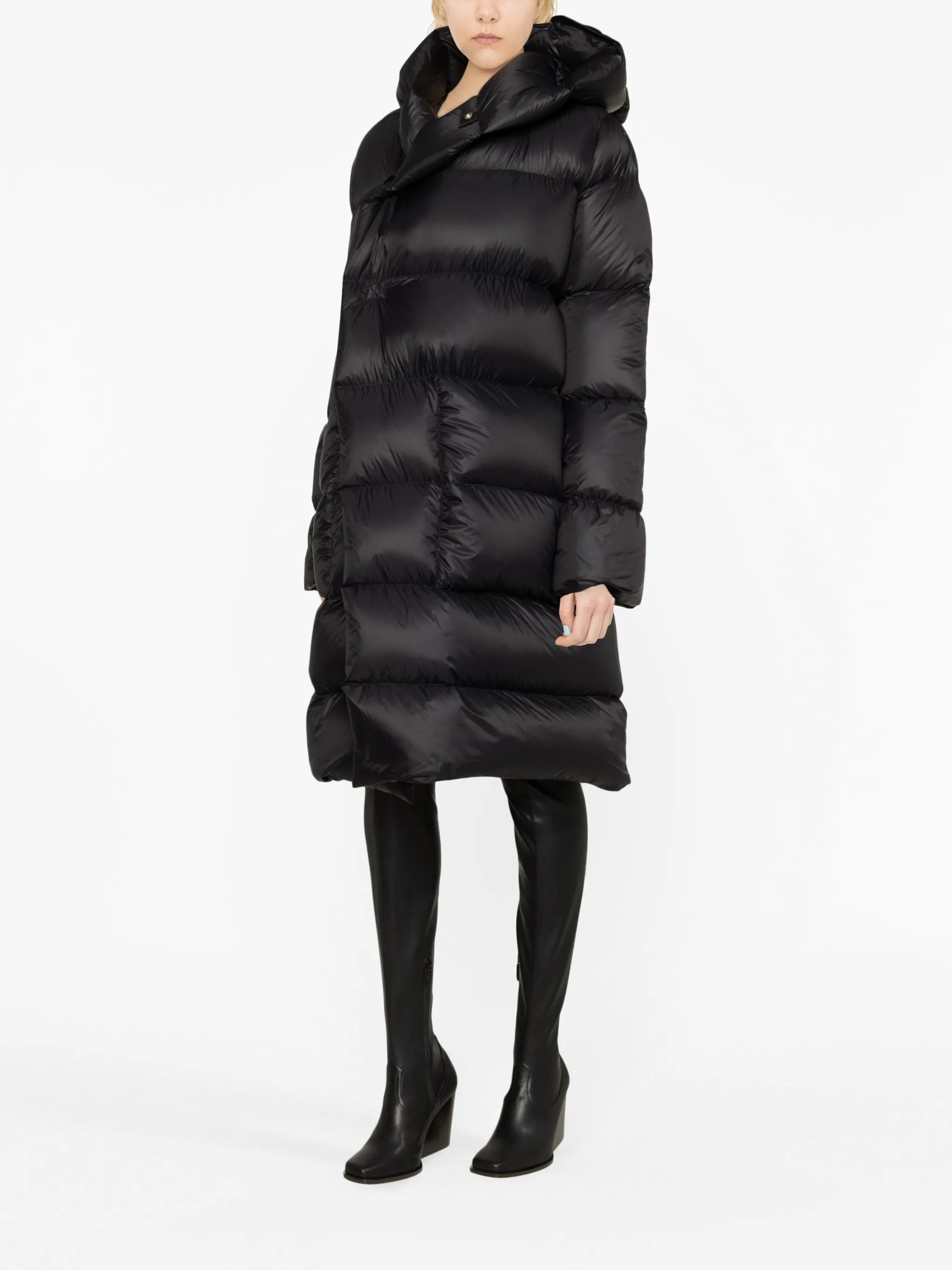 quilted hooded jacket