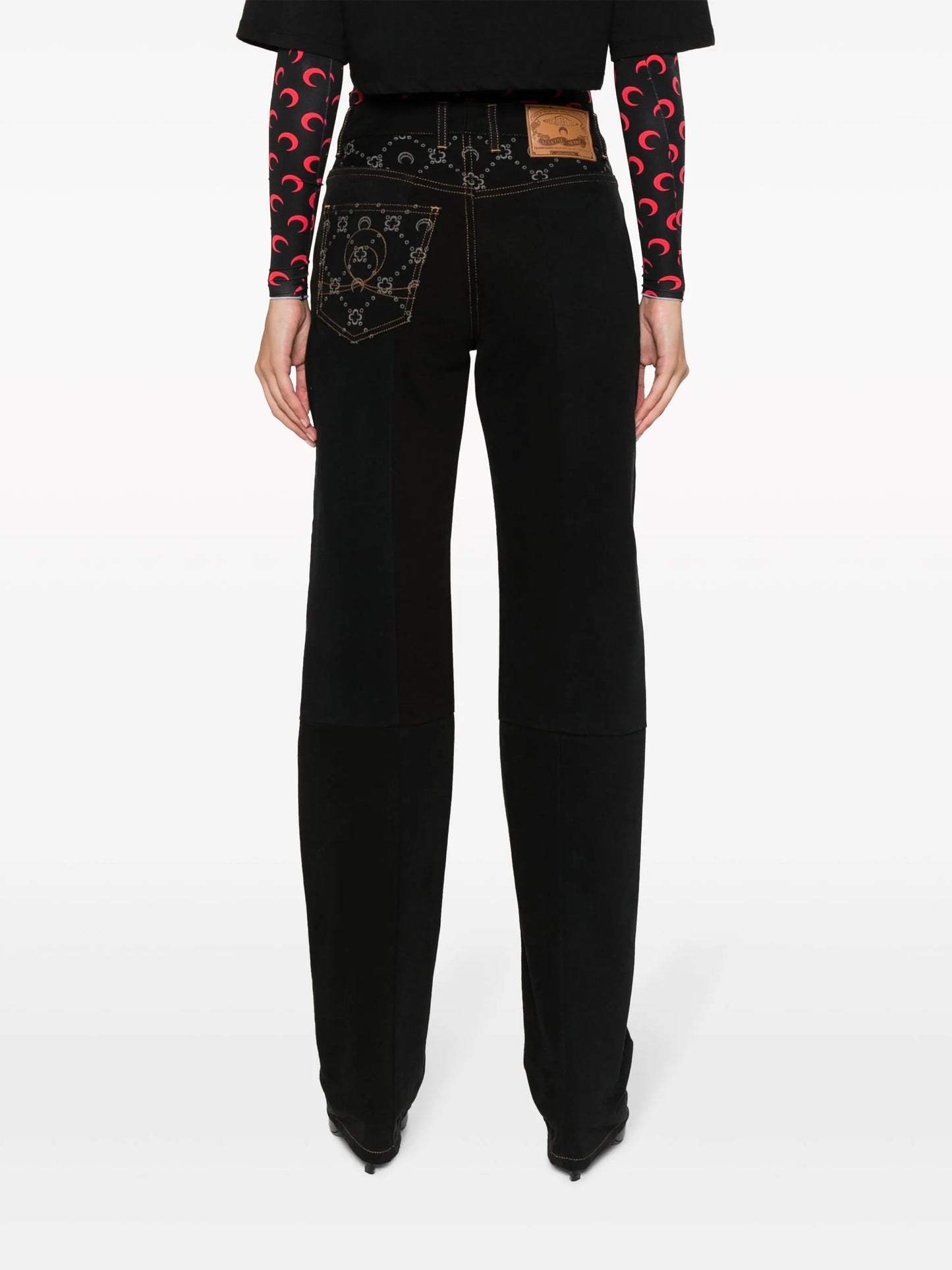 Regenerated straight-leg jeans