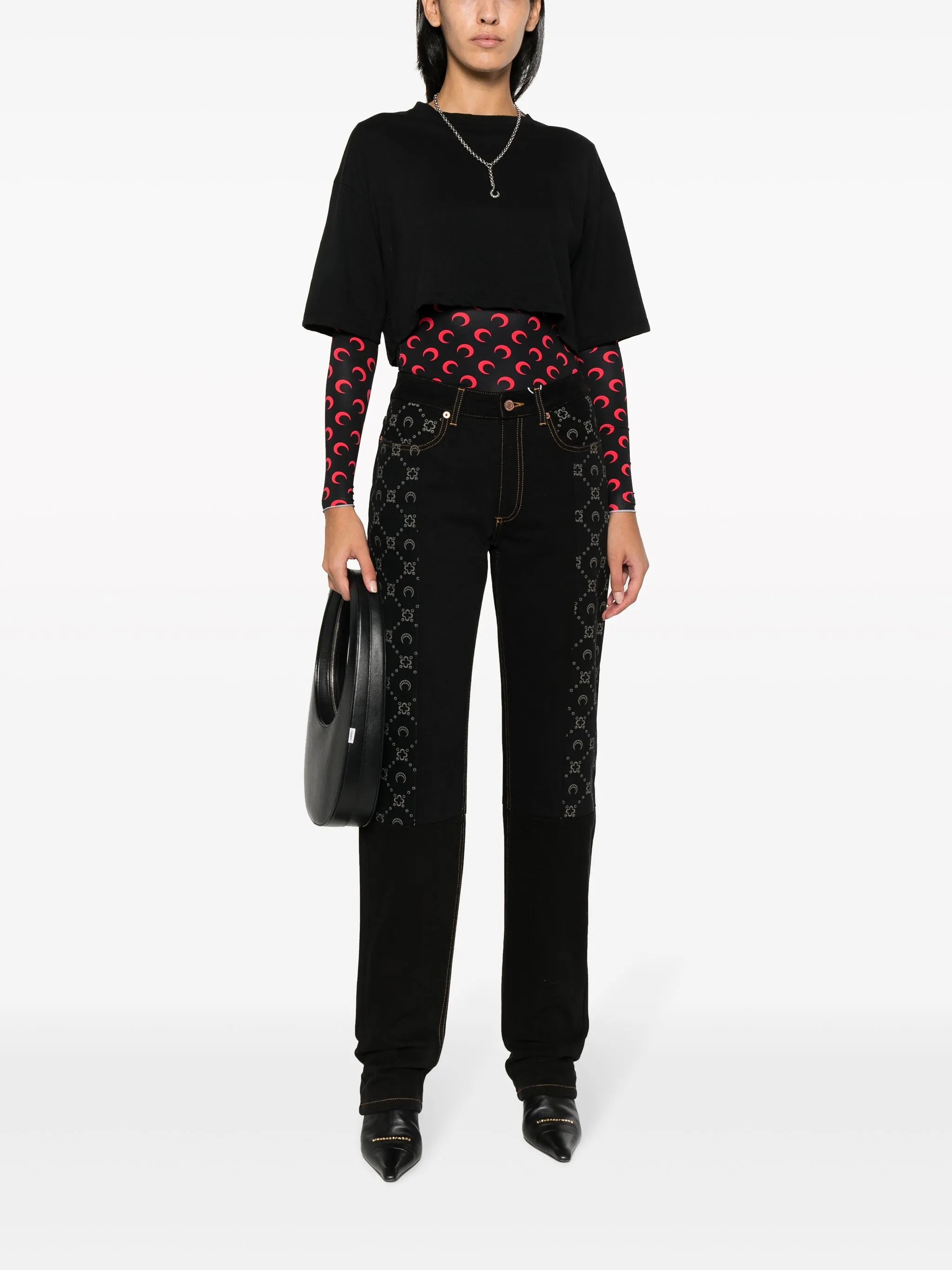 Regenerated straight-leg jeans