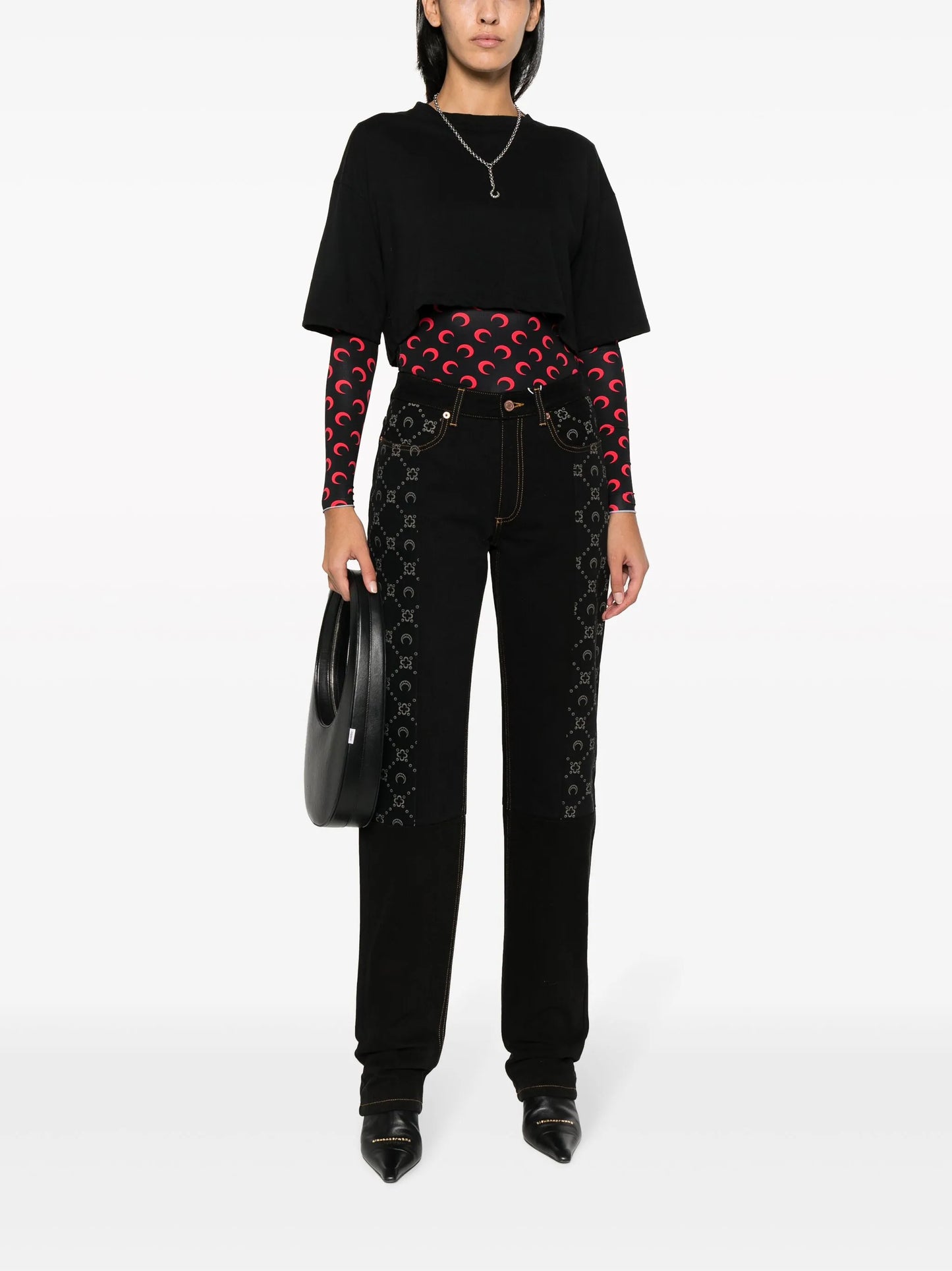 Regenerated straight-leg jeans