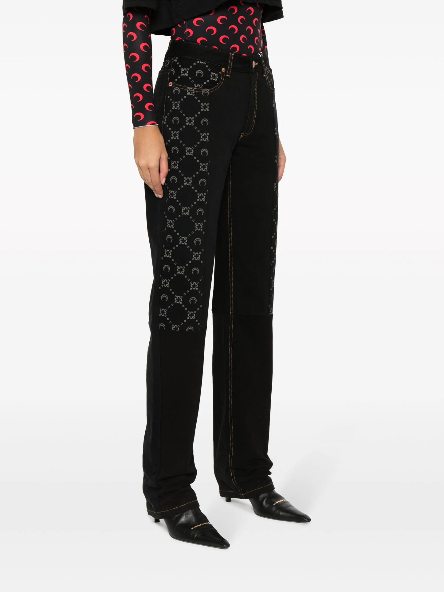 Regenerated straight-leg jeans