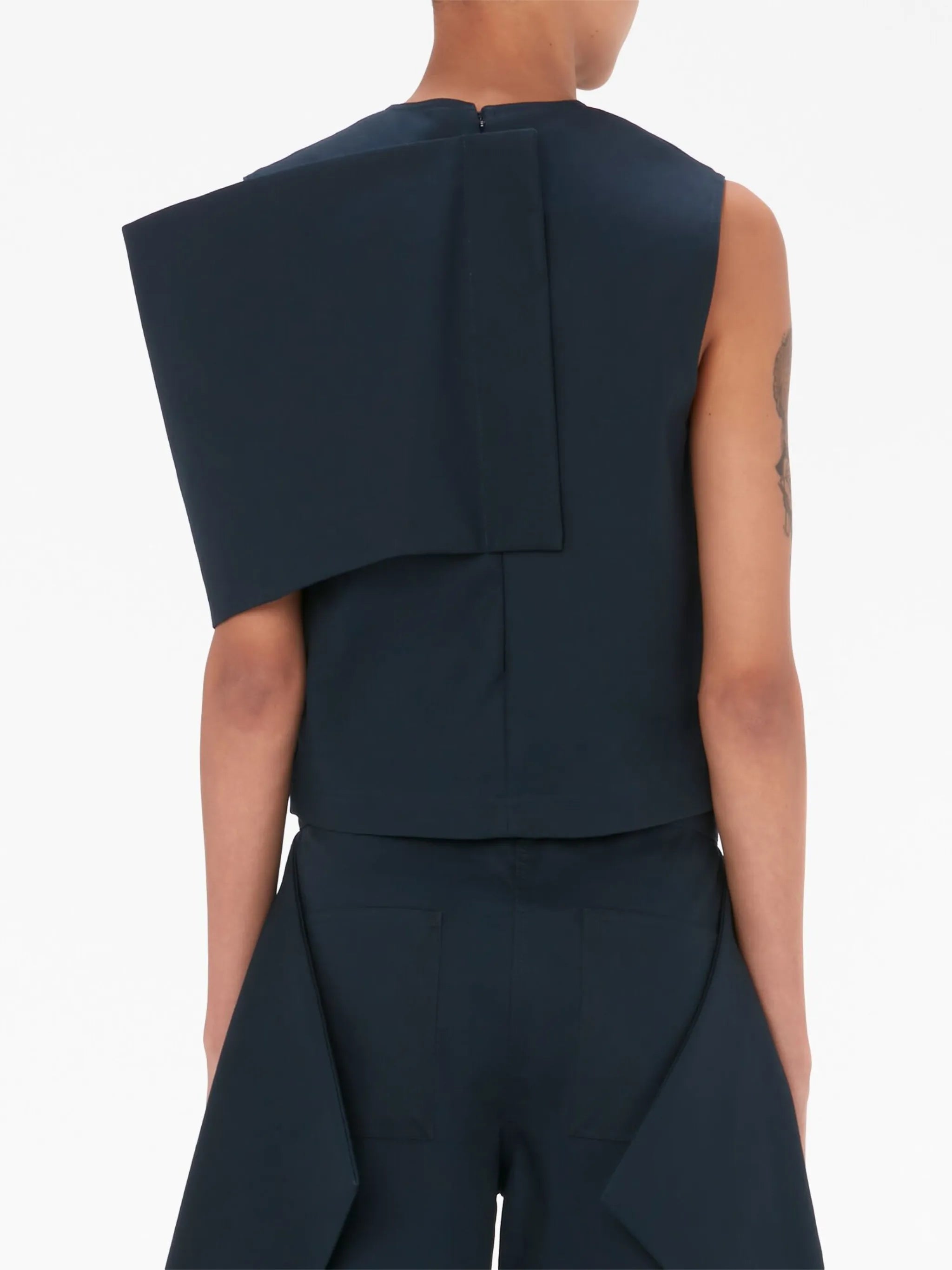 asymmetric sleeveless top