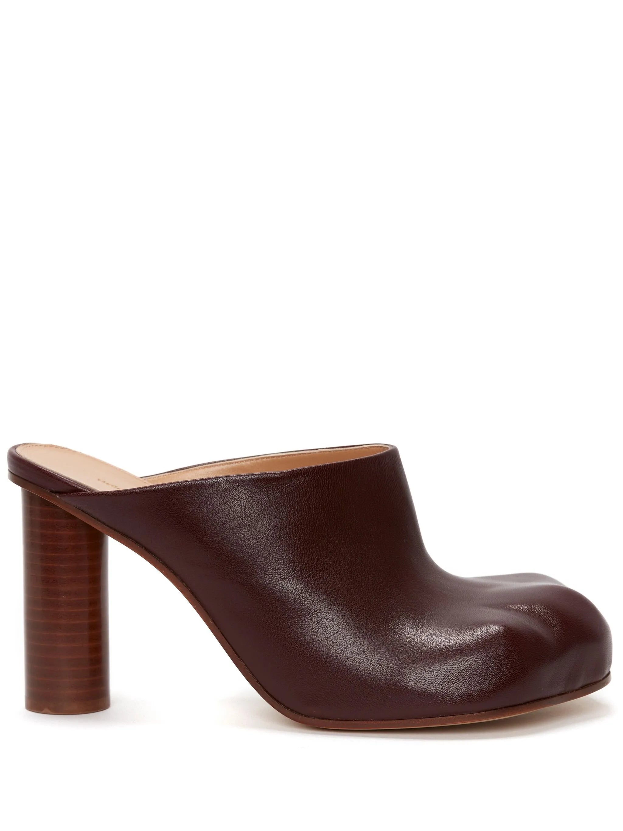 Paw leather mules