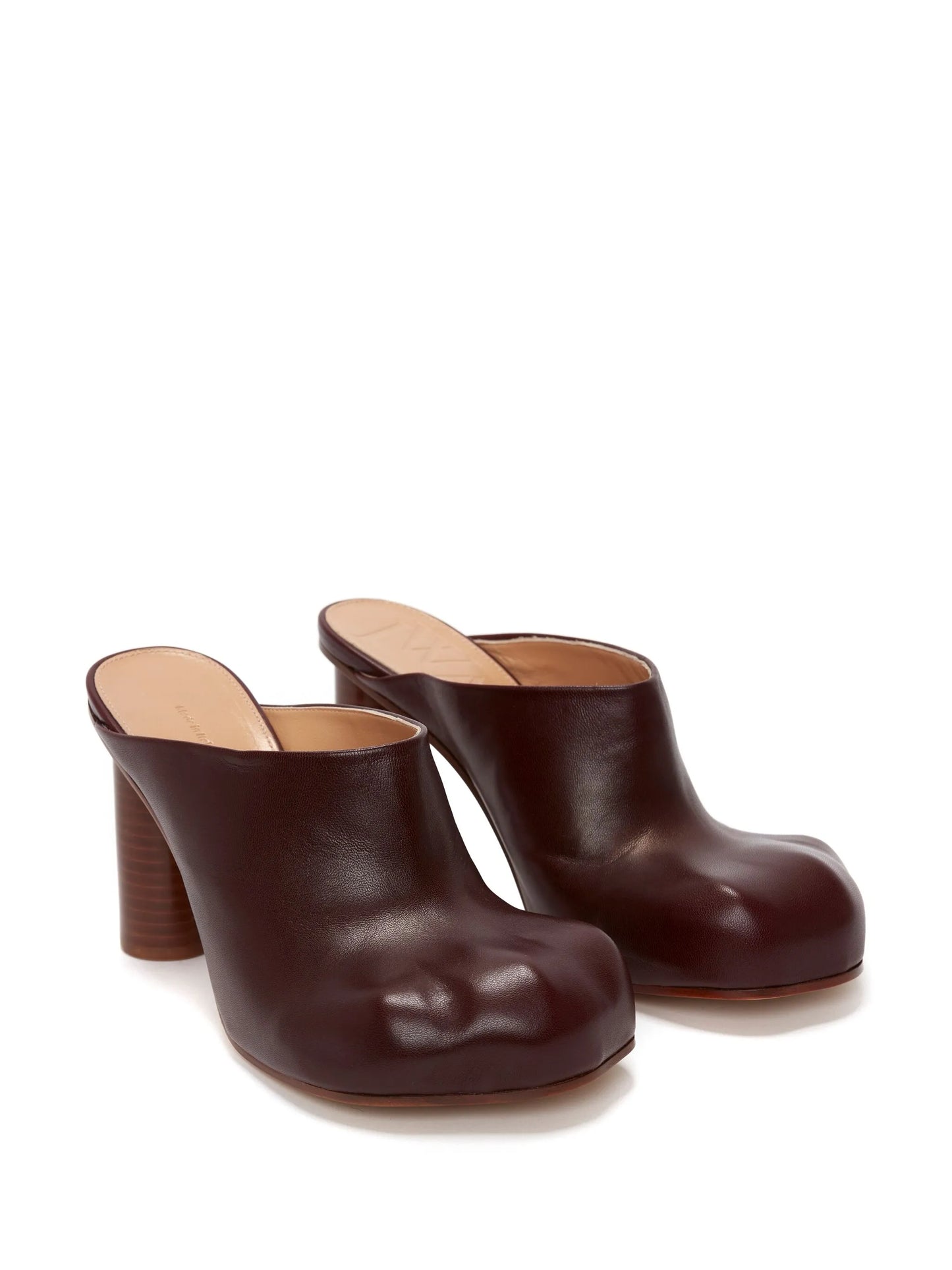 Paw leather mules