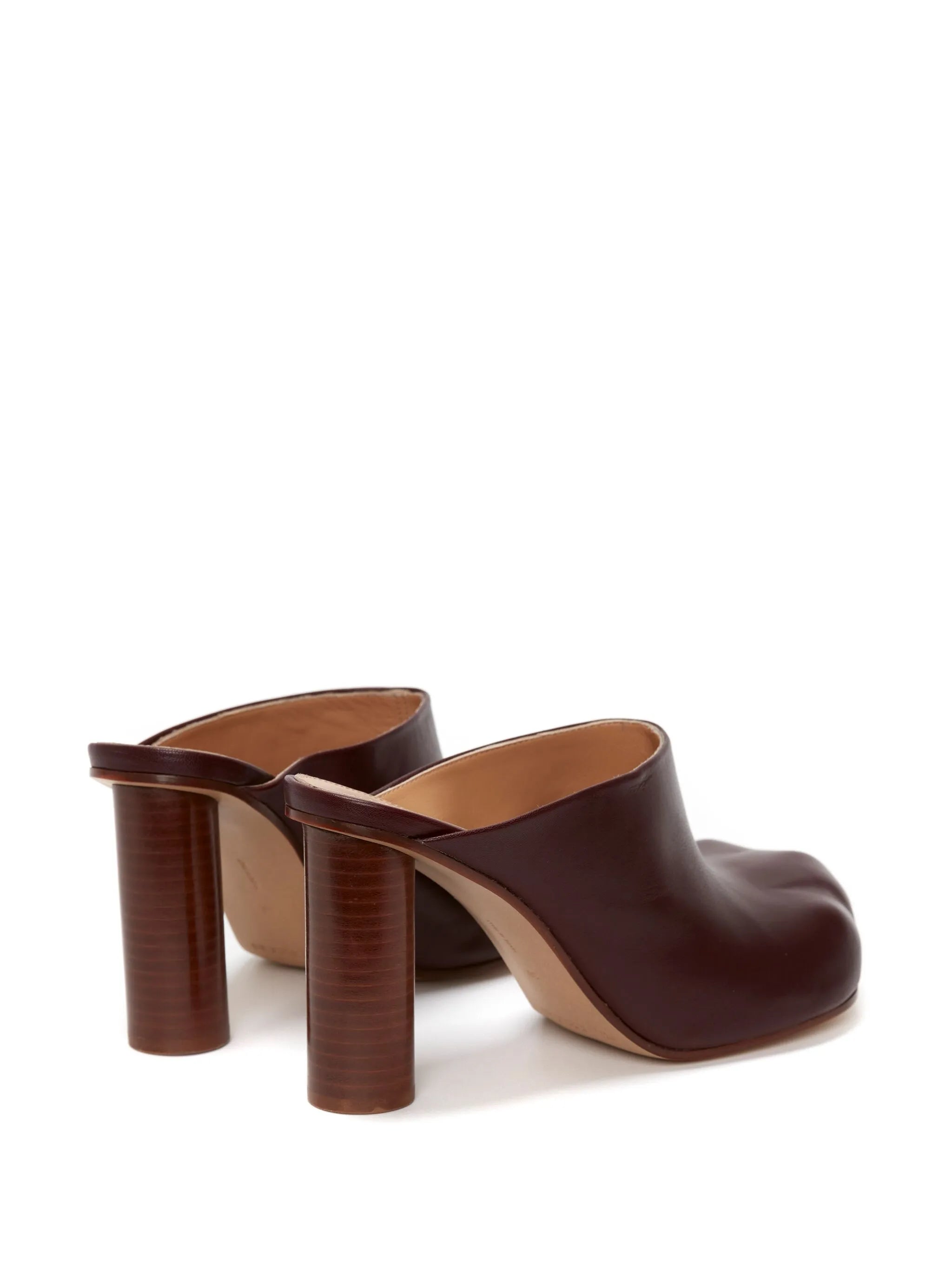Paw leather mules