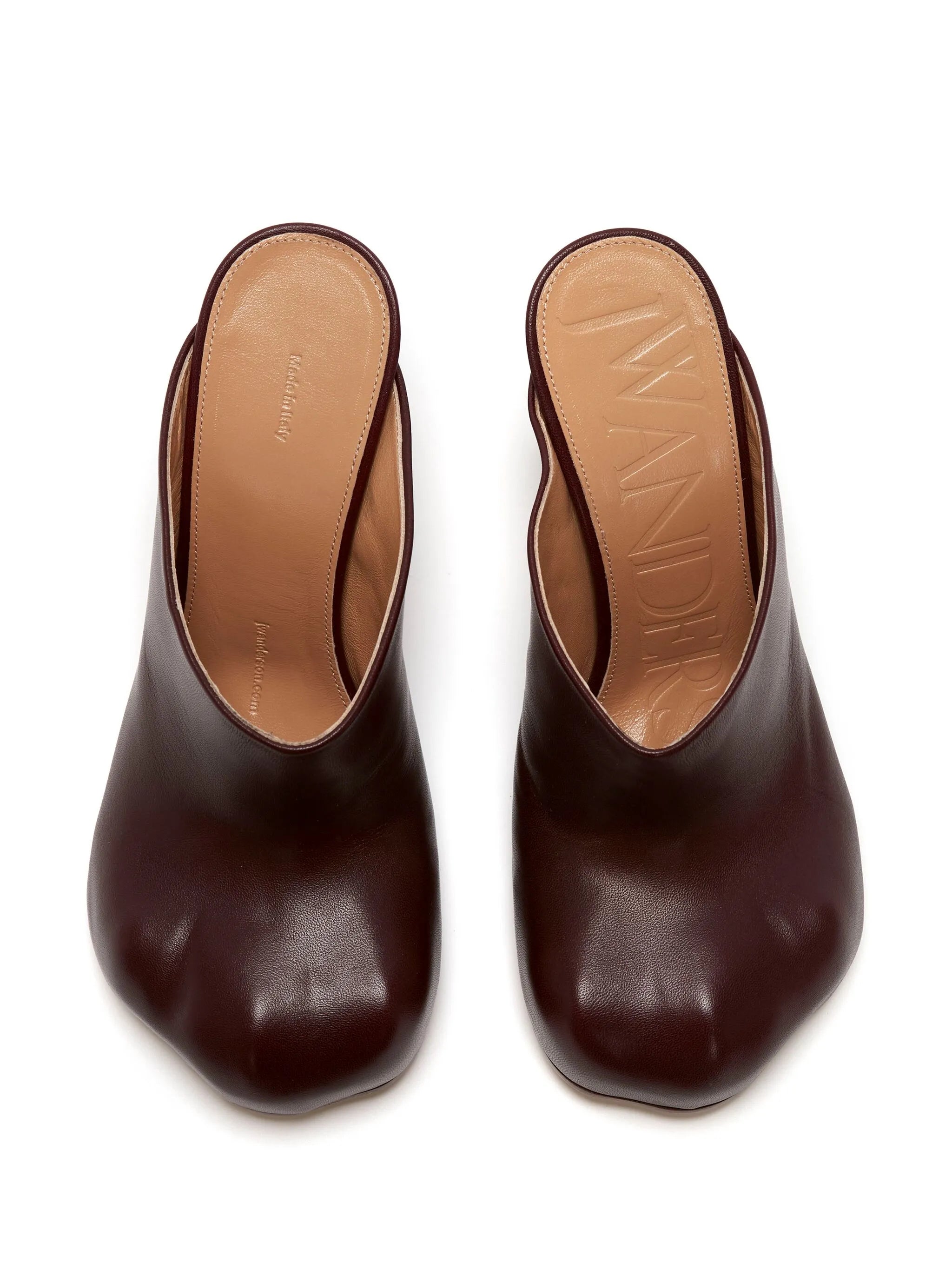Paw leather mules