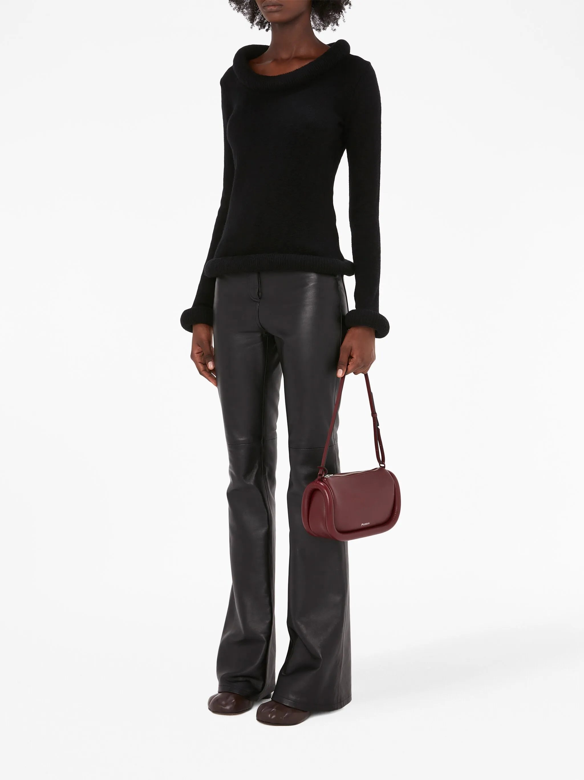 bumper-trim cotton jumper