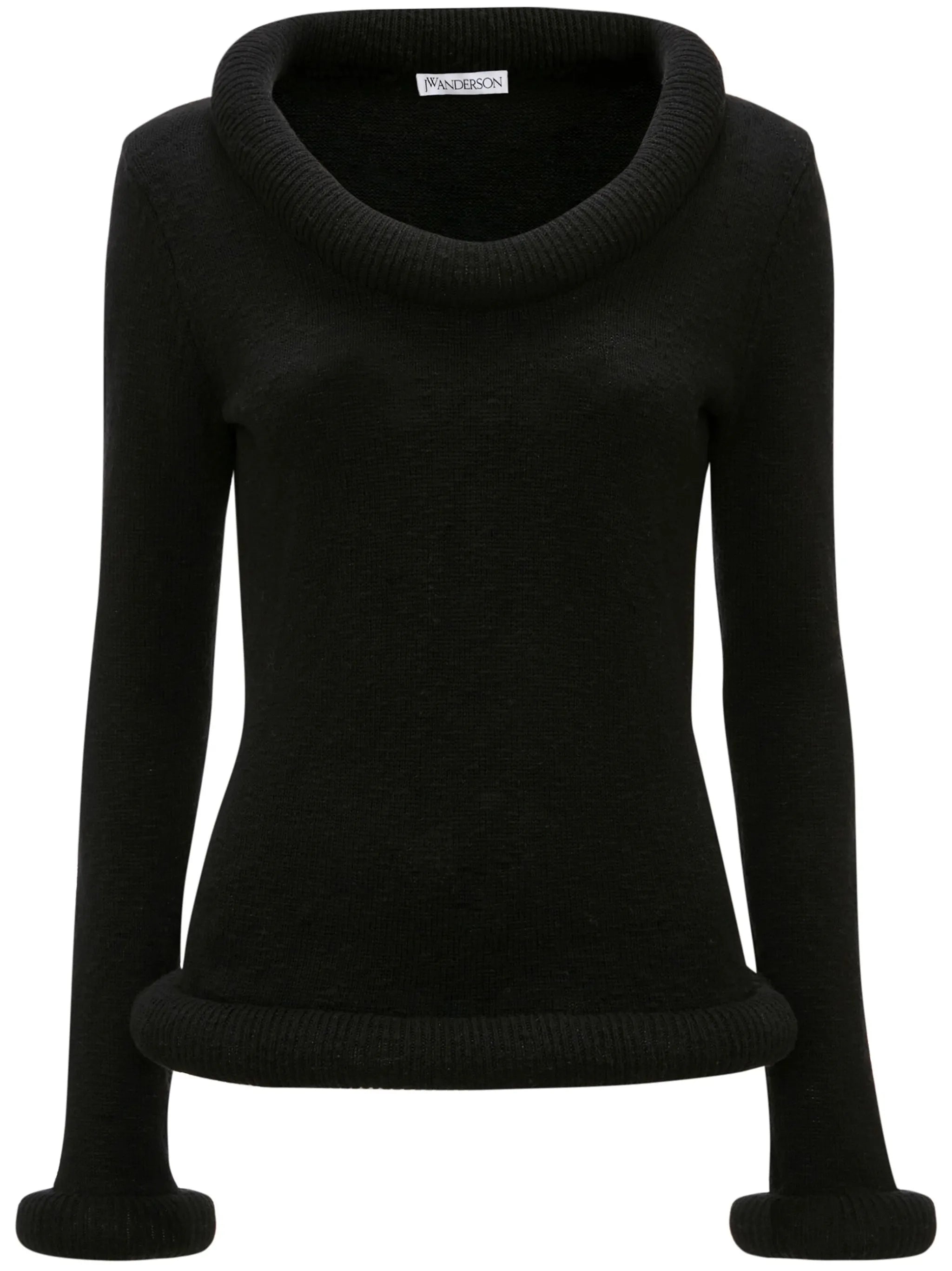 bumper-trim cotton jumper