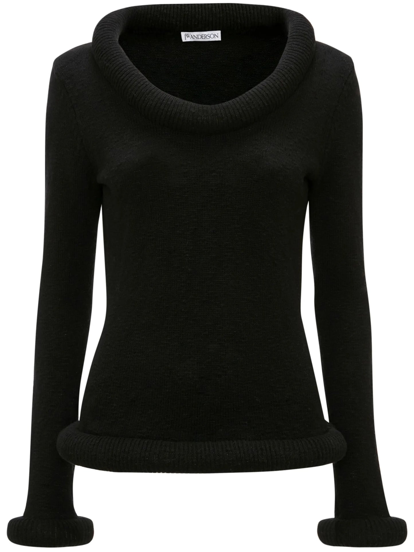 bumper-trim cotton jumper
