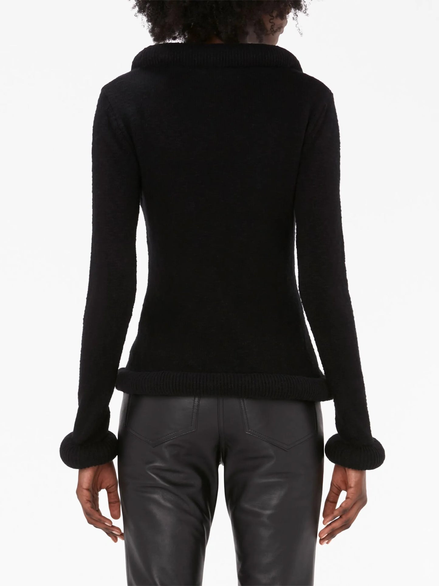 bumper-trim cotton jumper