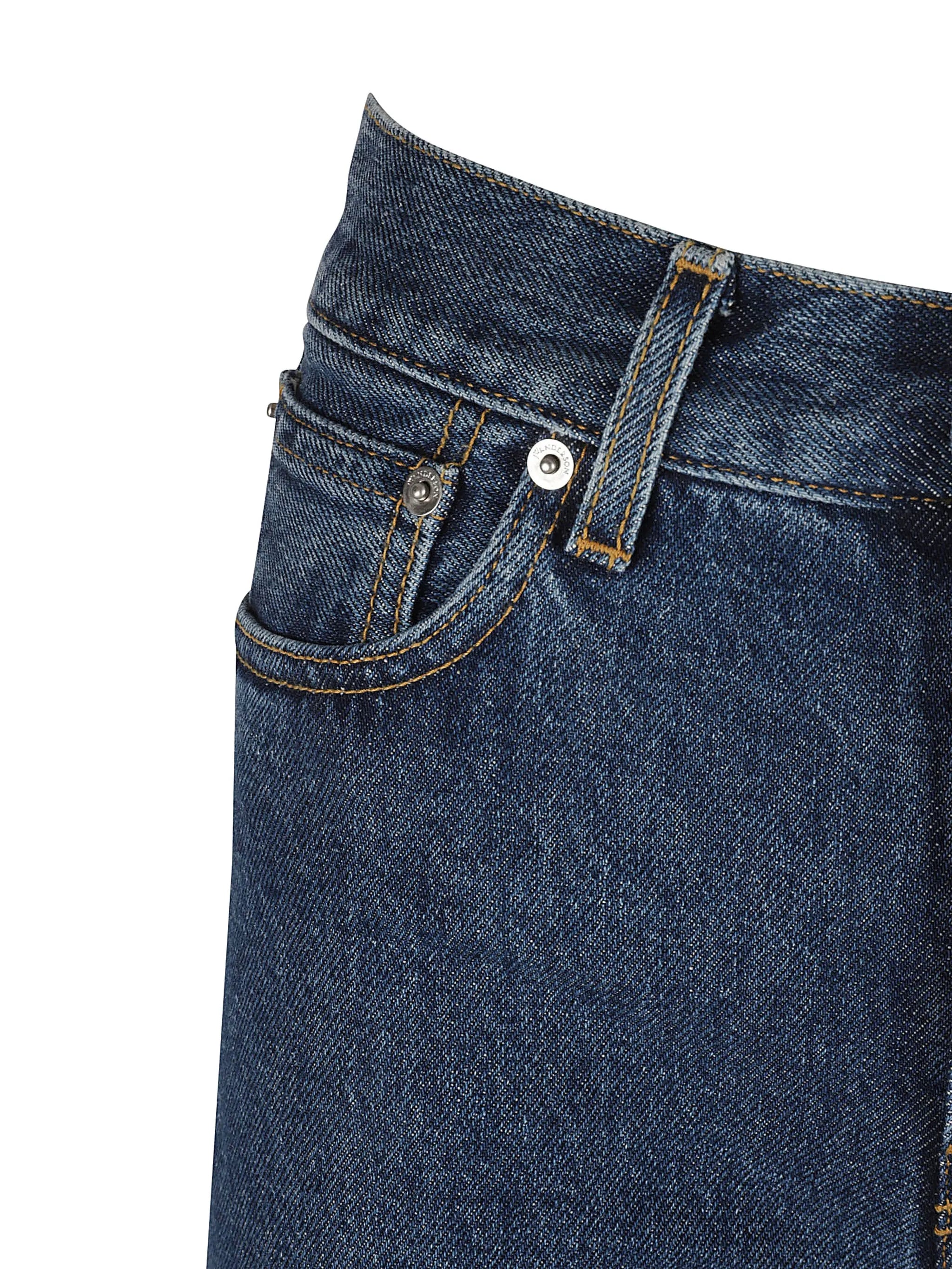 logo-patch belt-loop jeans