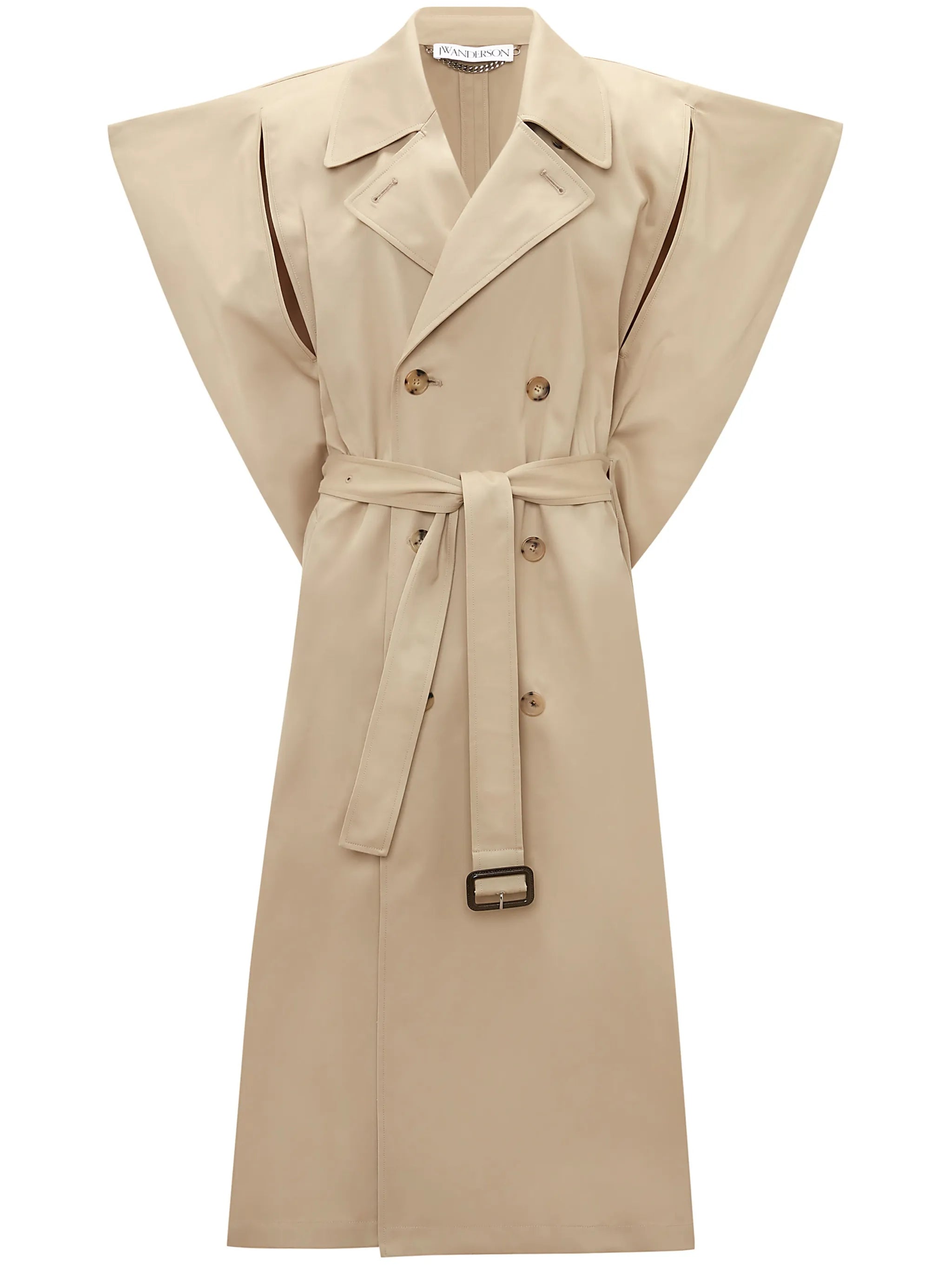 sleeveless kite trench coat