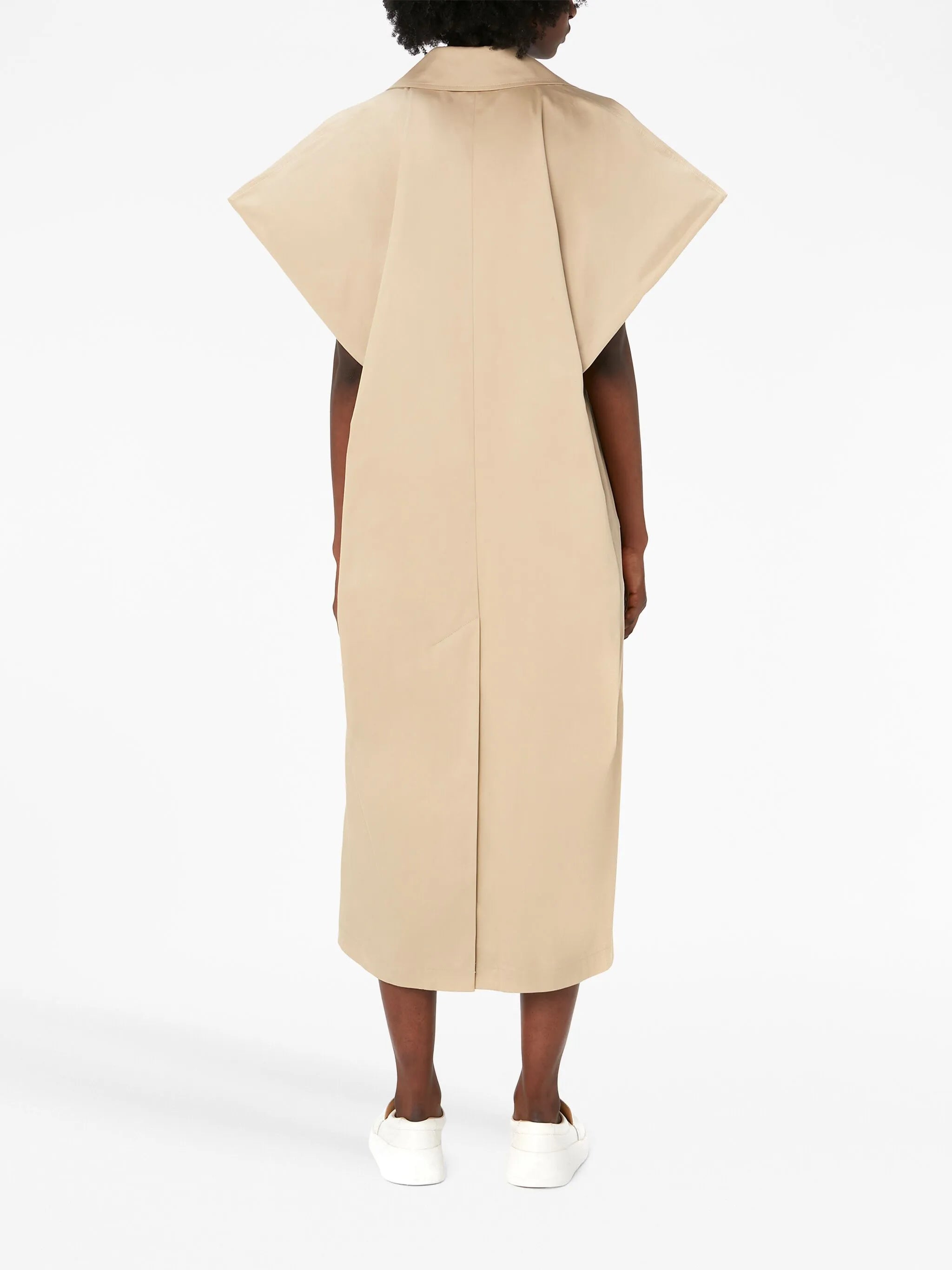 sleeveless kite trench coat