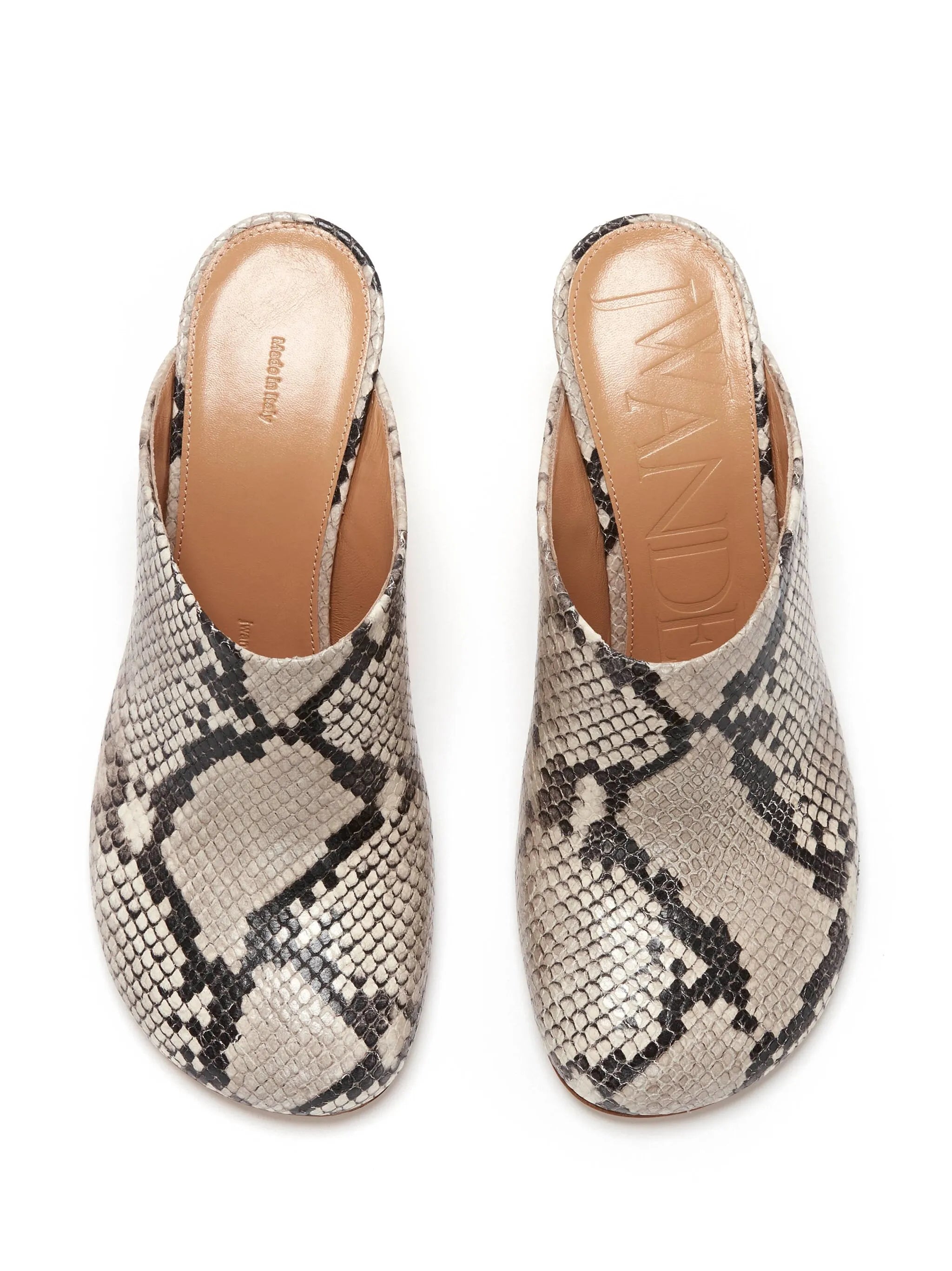 Chain Heel 80mm mules