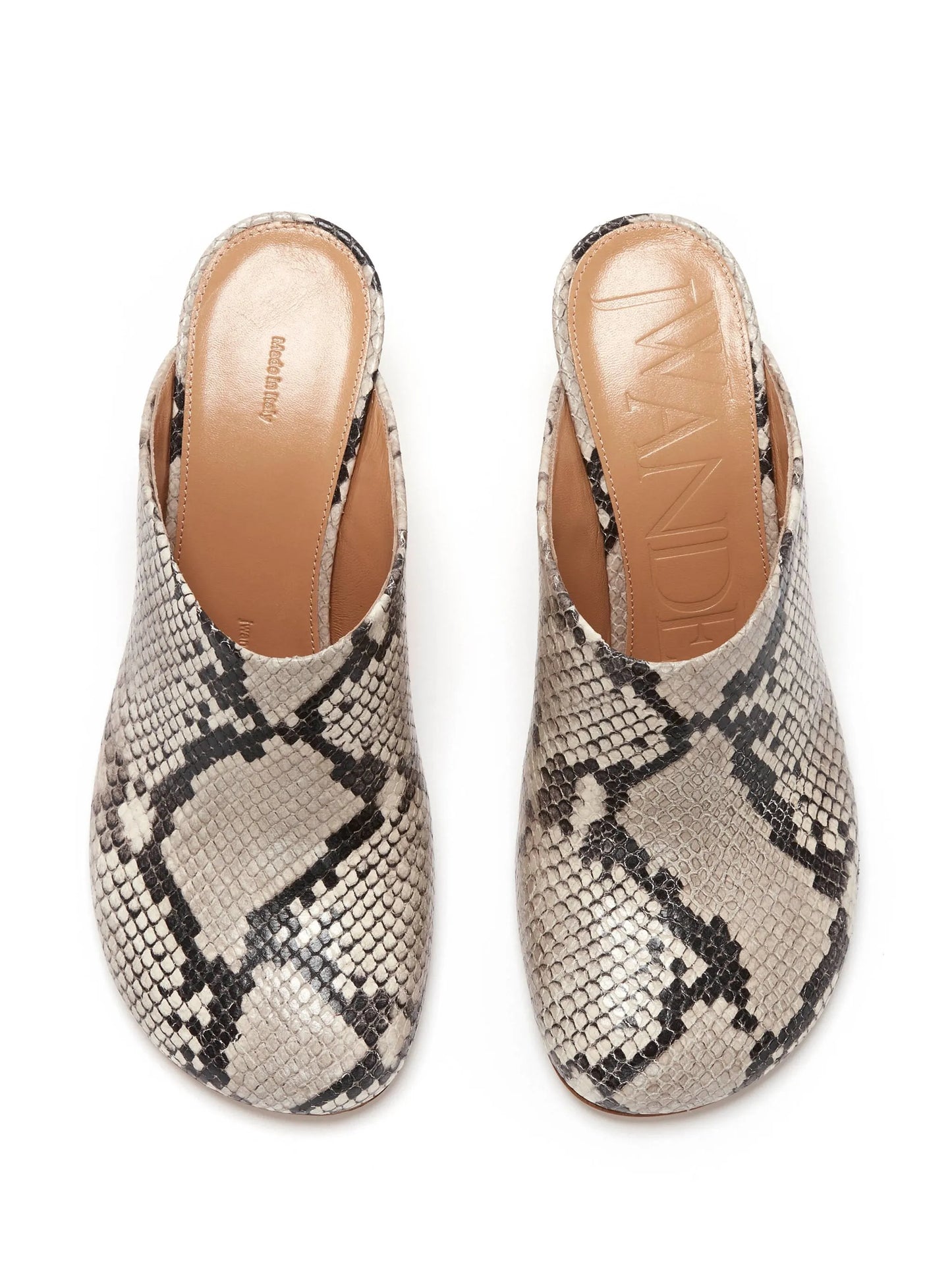 Chain Heel 80mm mules