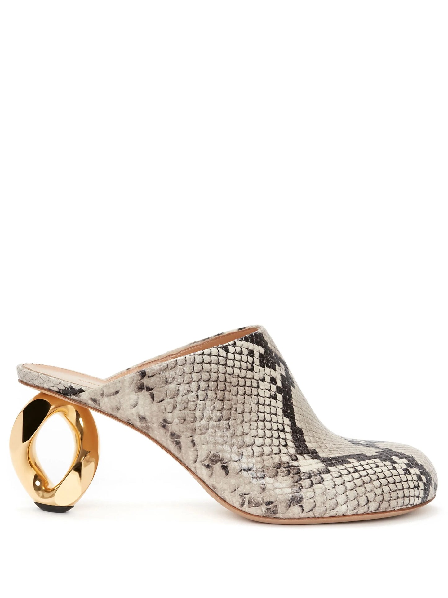 Chain Heel 80mm mules