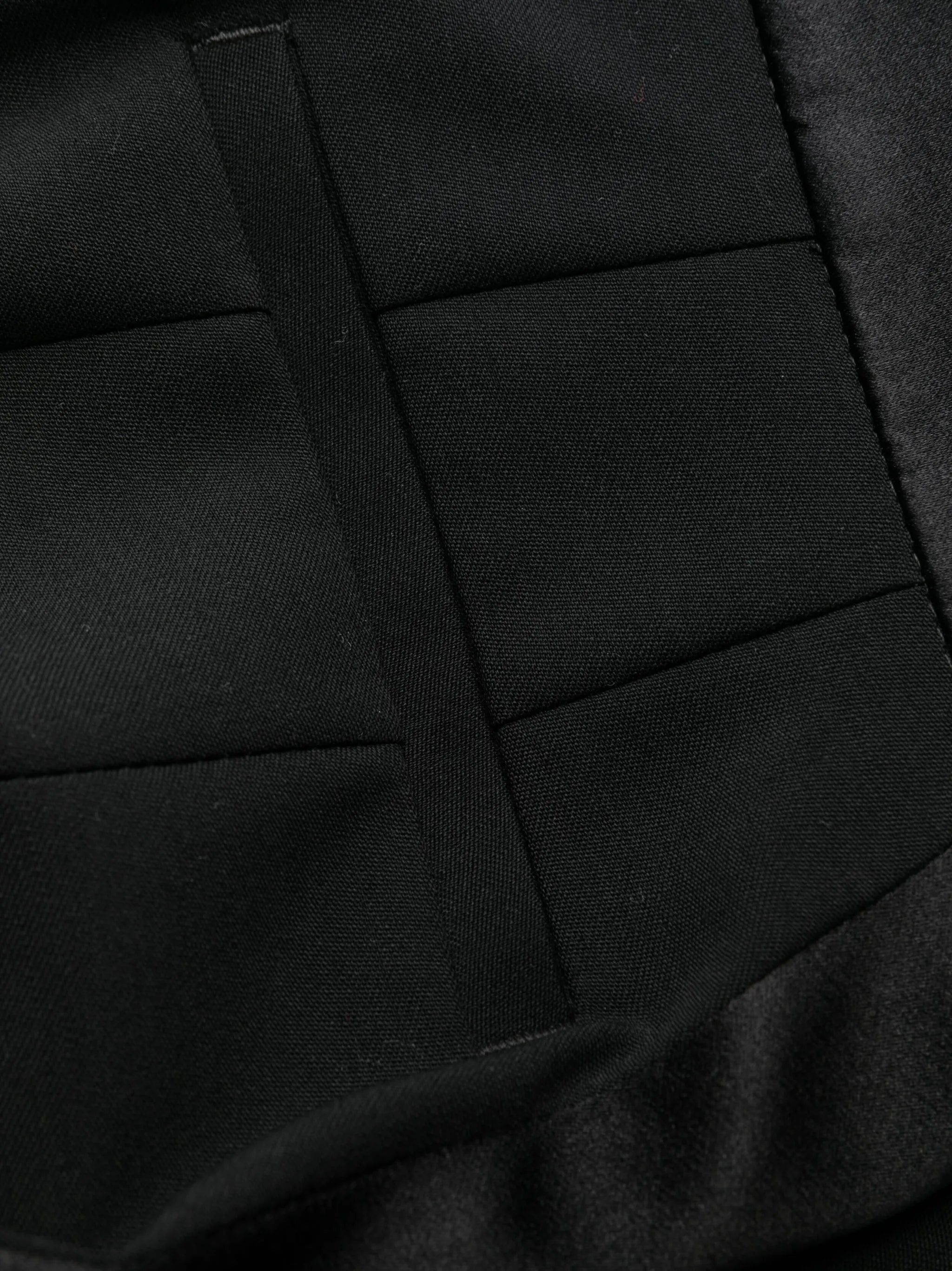 satin-trim wool trousers