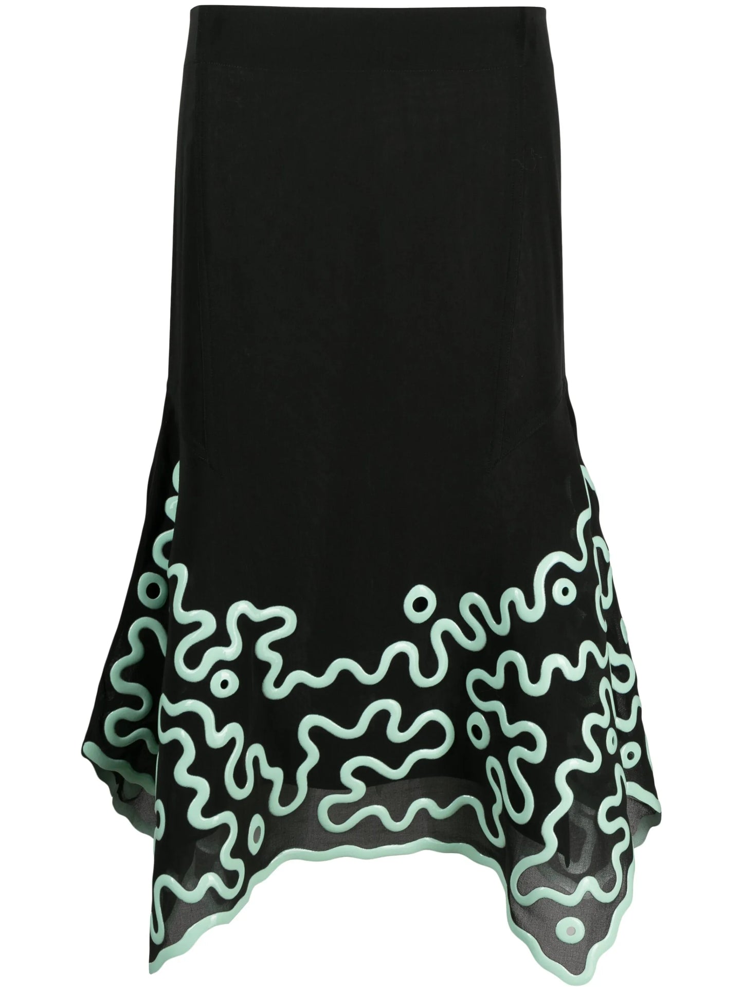 3D-printed cotton midi skirt