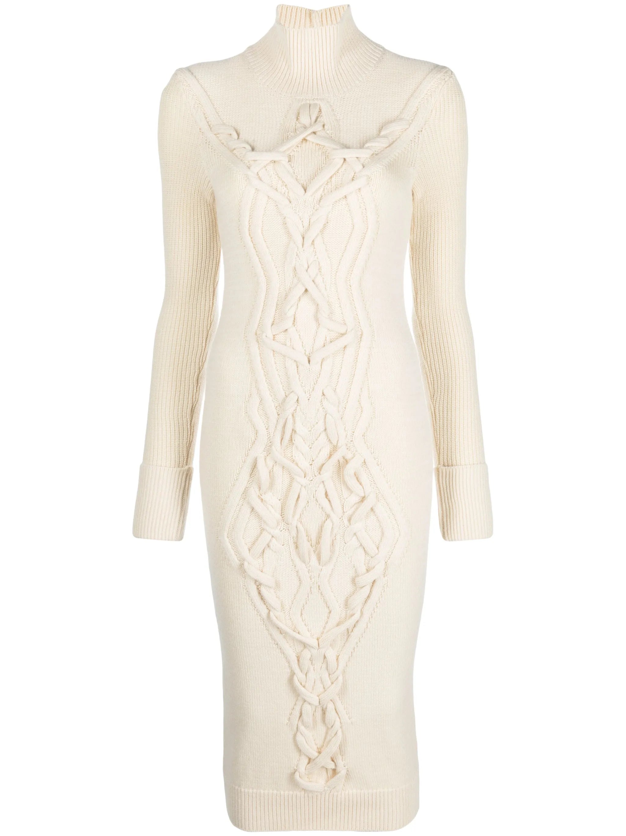 Adrienne cable-knit midi dress