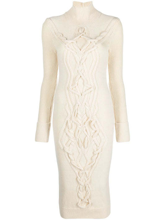 Adrienne cable-knit midi dress