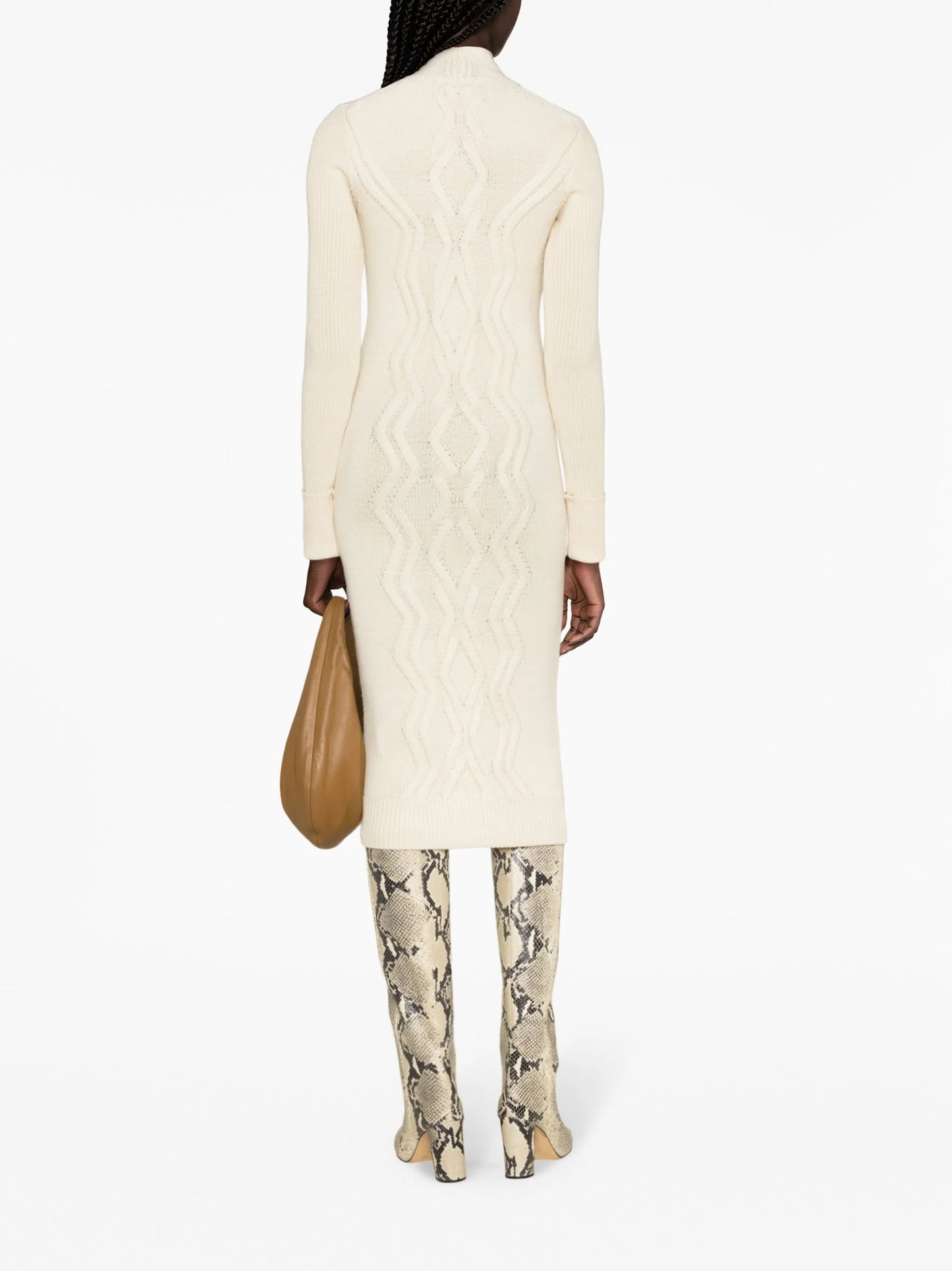 Adrienne cable-knit midi dress