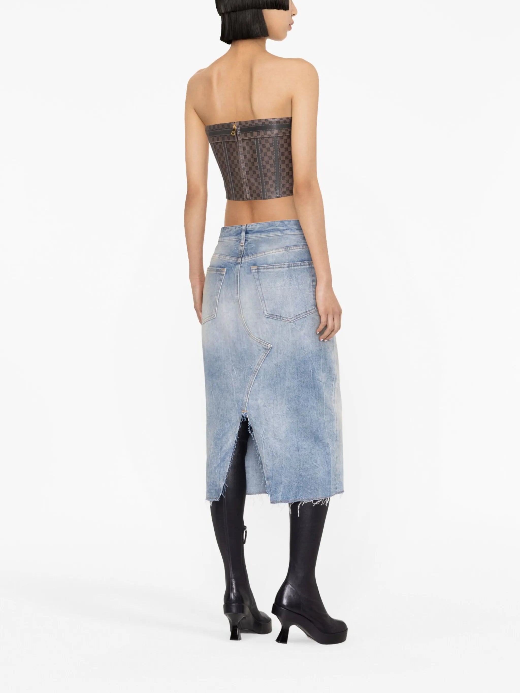 monogram corset top