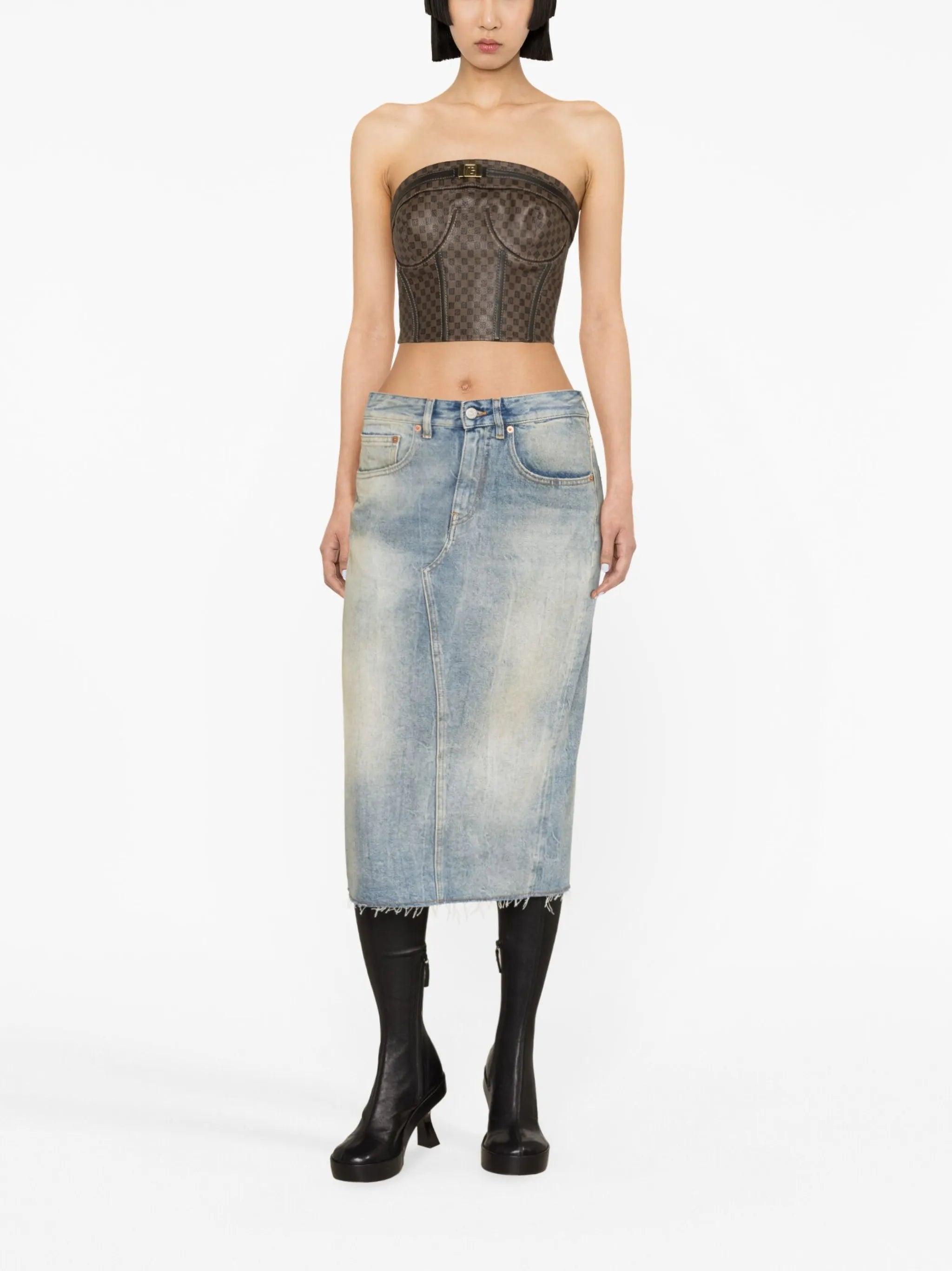 monogram corset top