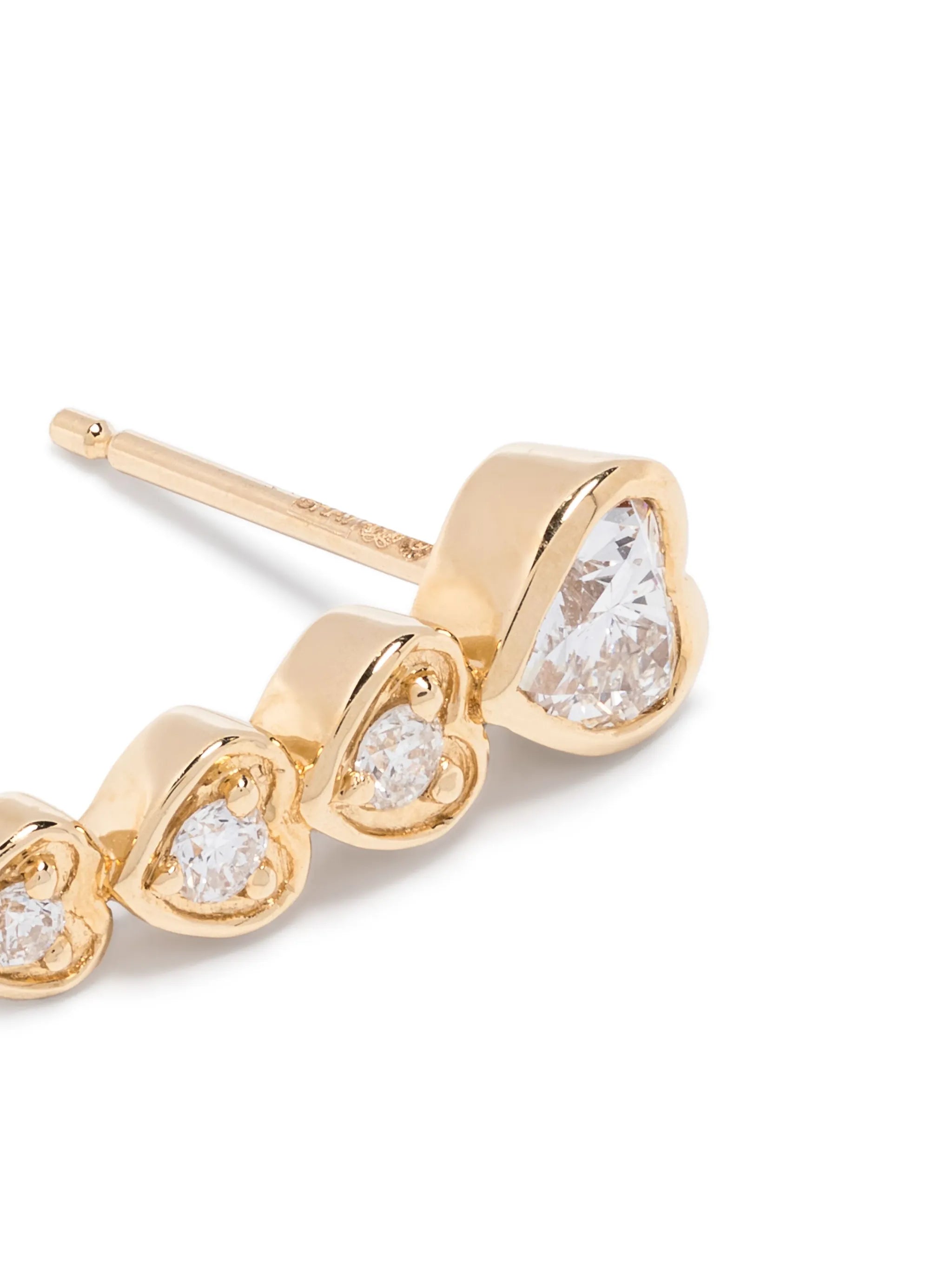 18kt yellow gold diamond earrings