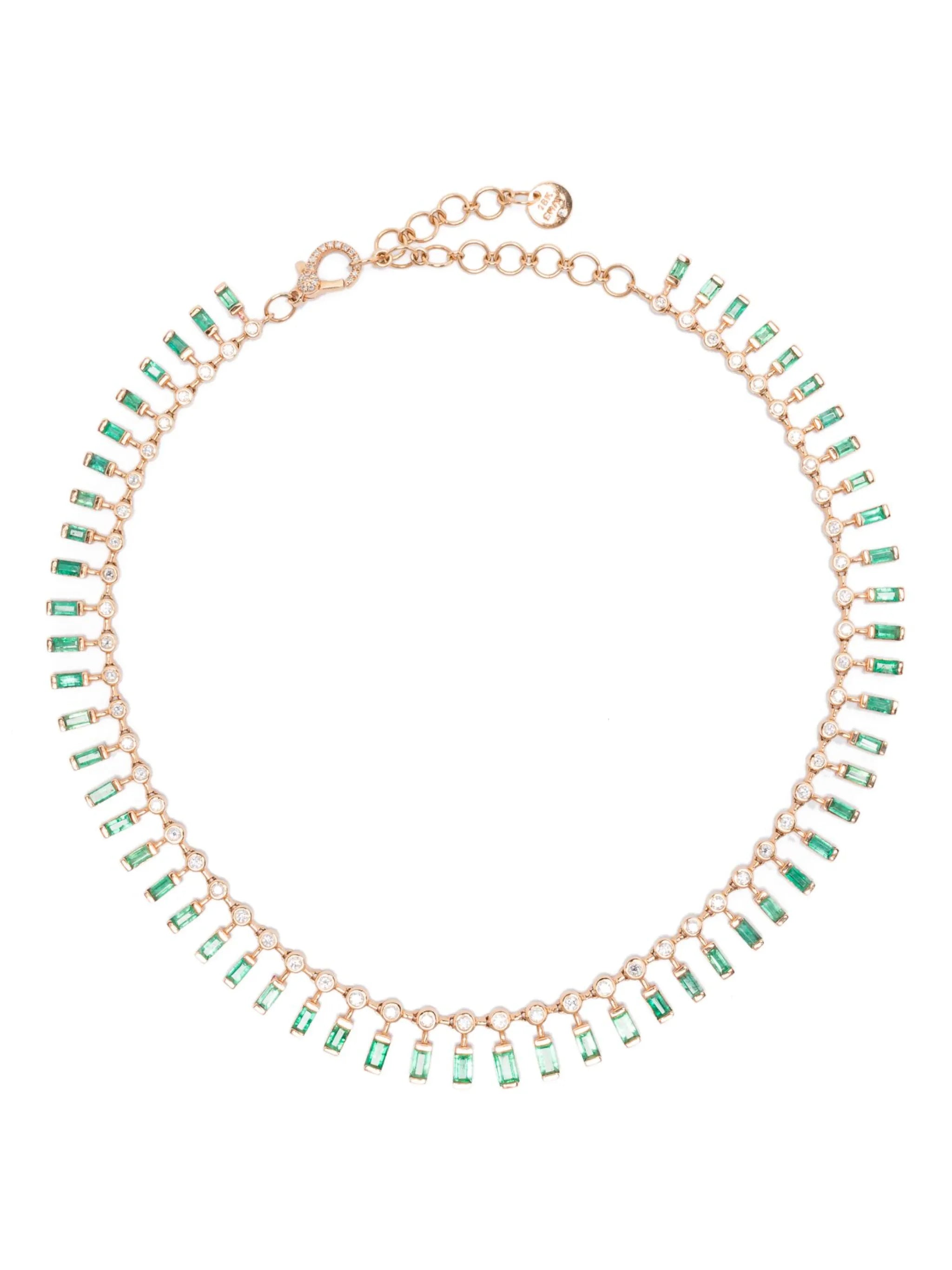 18K rose gold dot-dash necklace