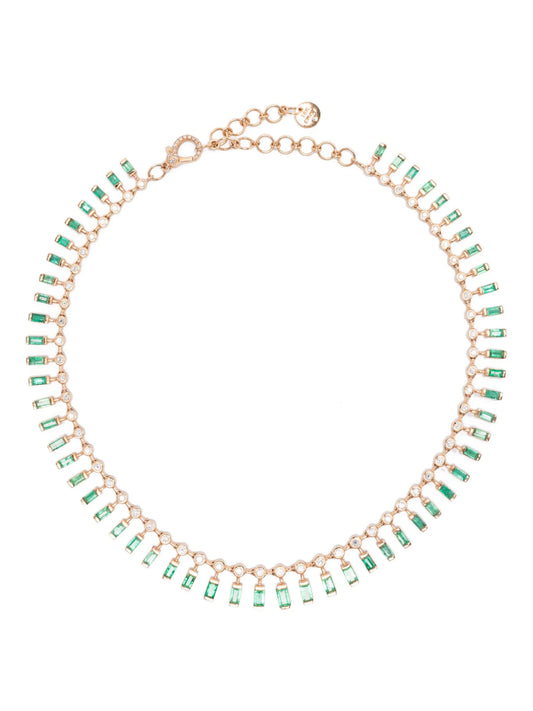 18K rose gold dot-dash necklace