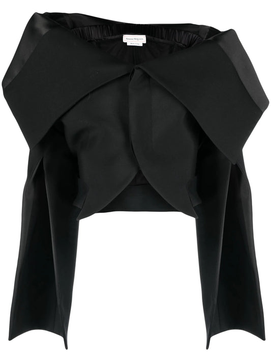 asymmetric wool jacket