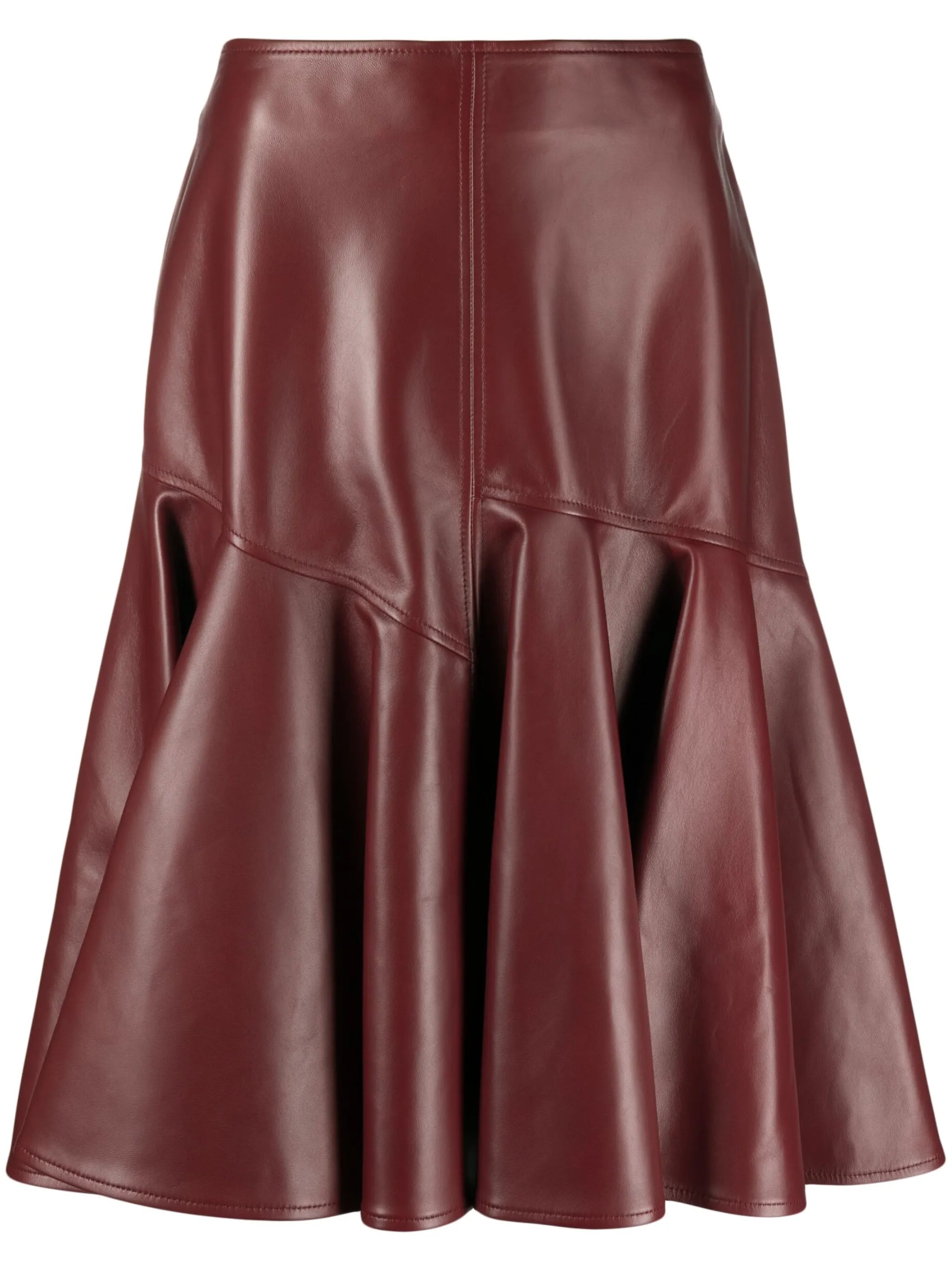 leather midi skirt