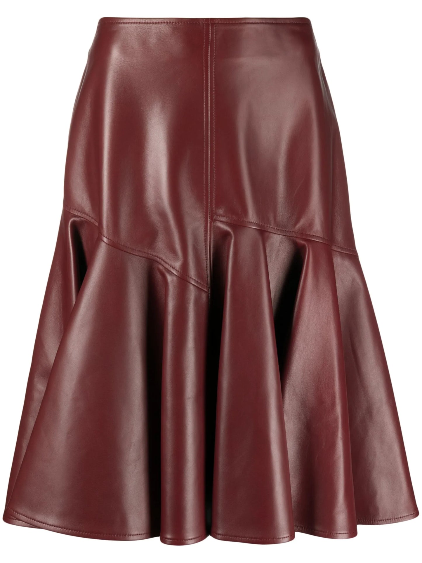 leather midi skirt