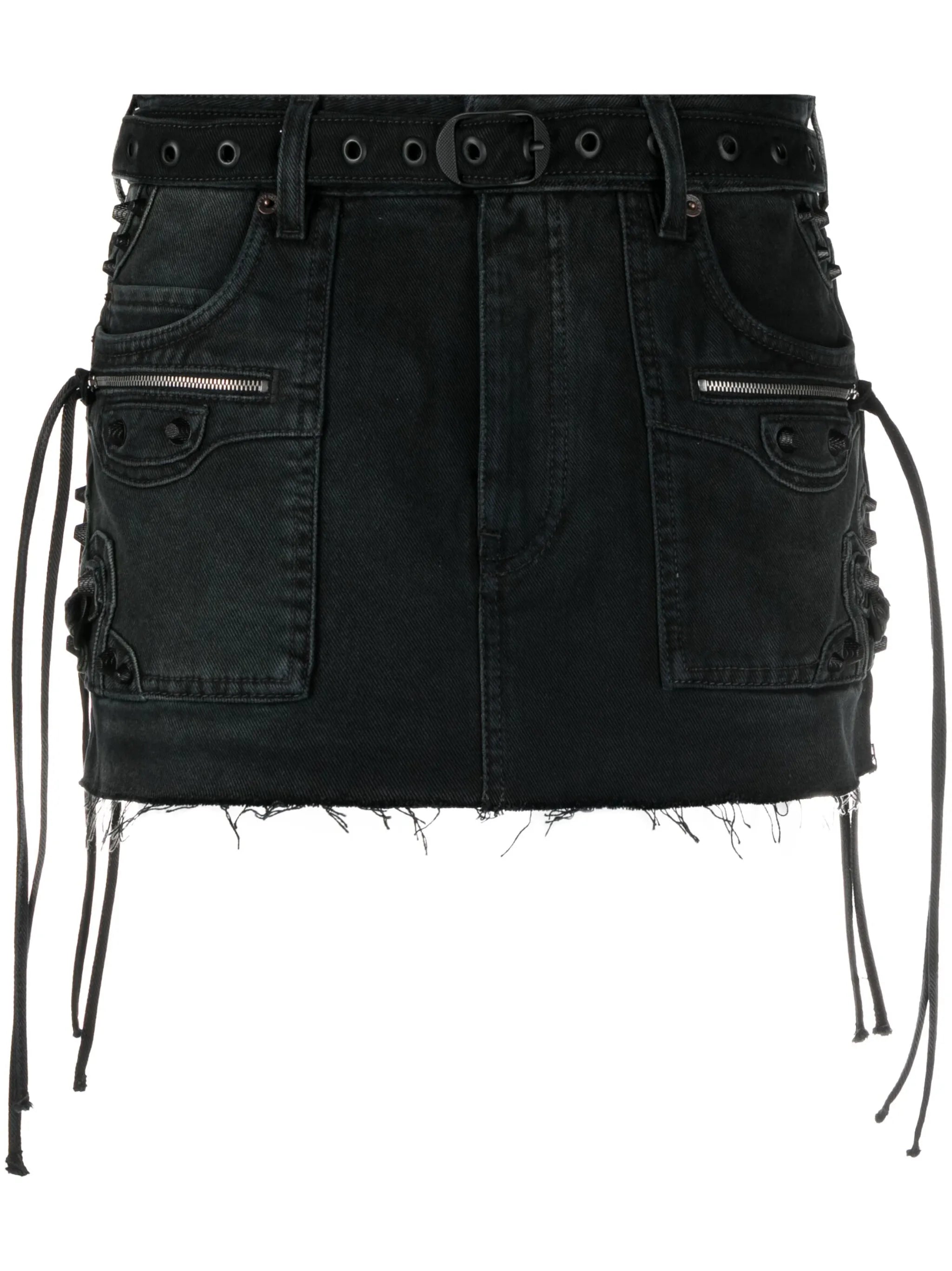 Cagole denim miniskirt