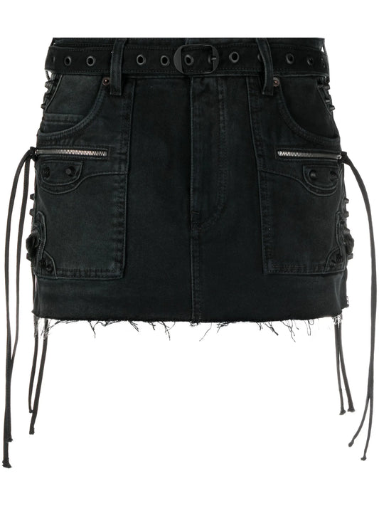 Cagole denim miniskirt