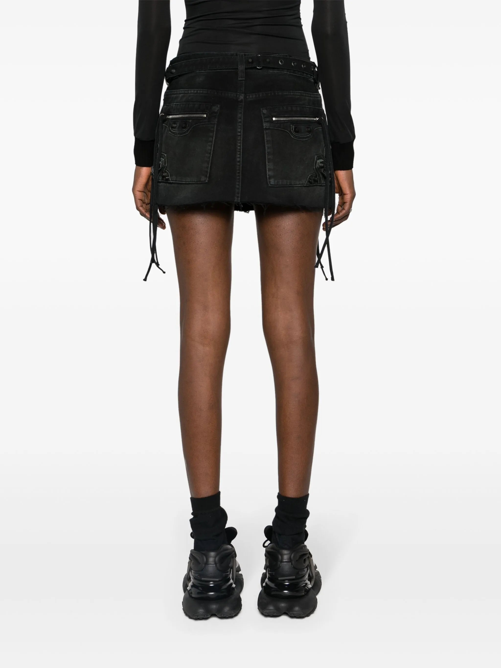 Cagole denim miniskirt