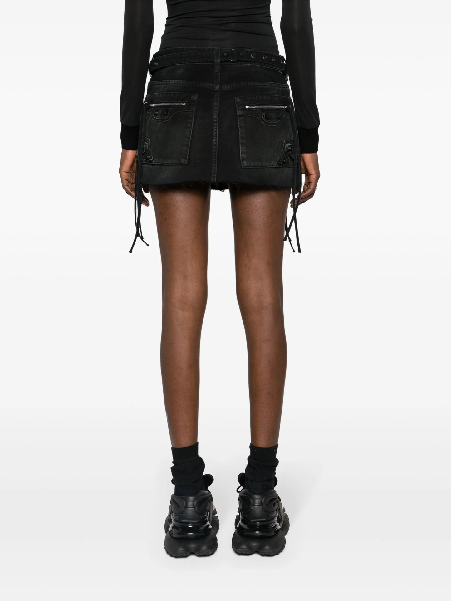 Cagole denim miniskirt