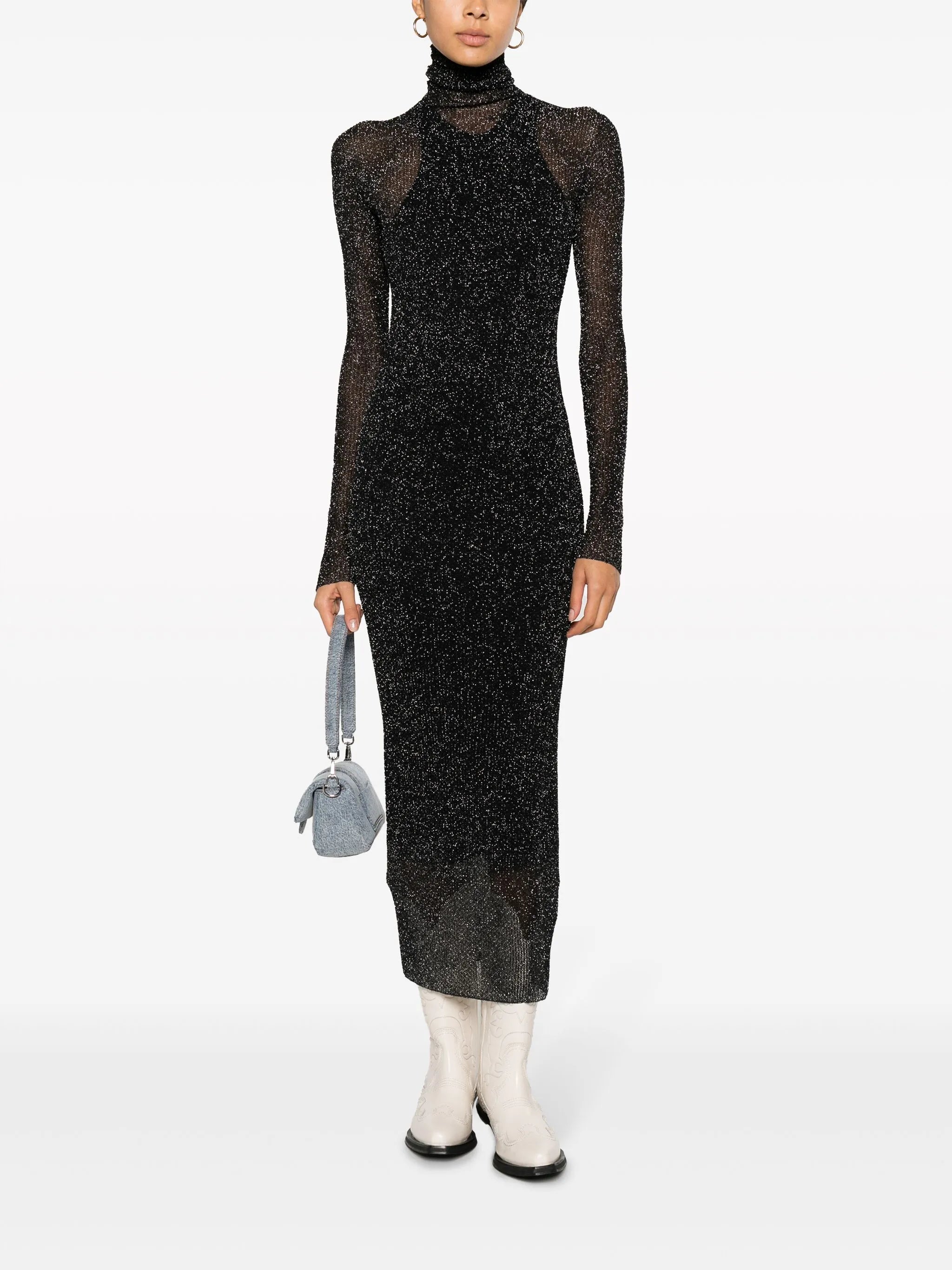 Ilies lurex mesh dress