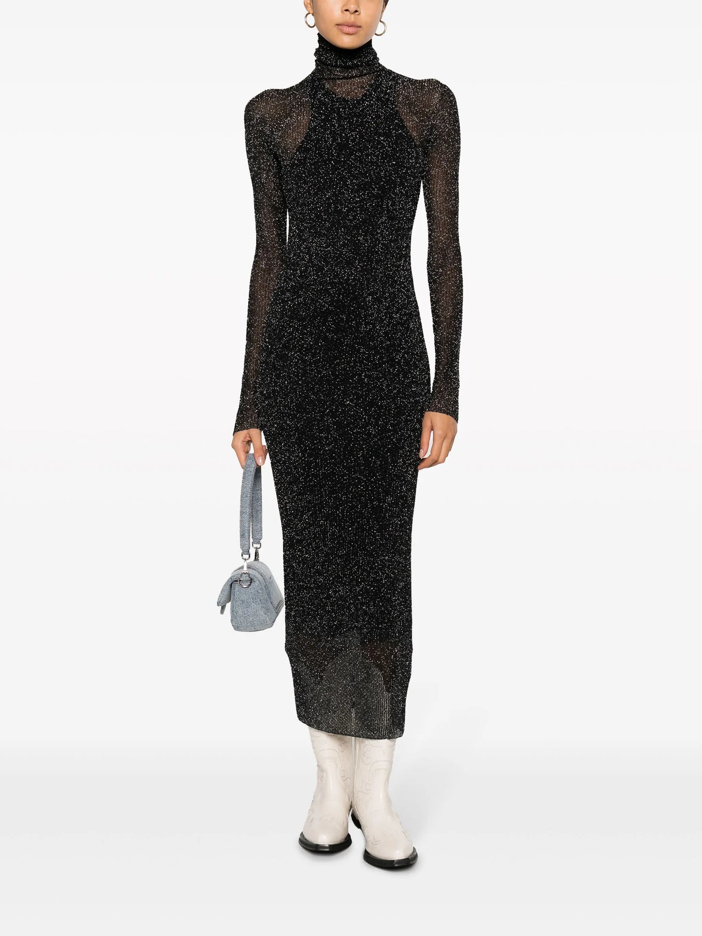 Ilies lurex mesh dress