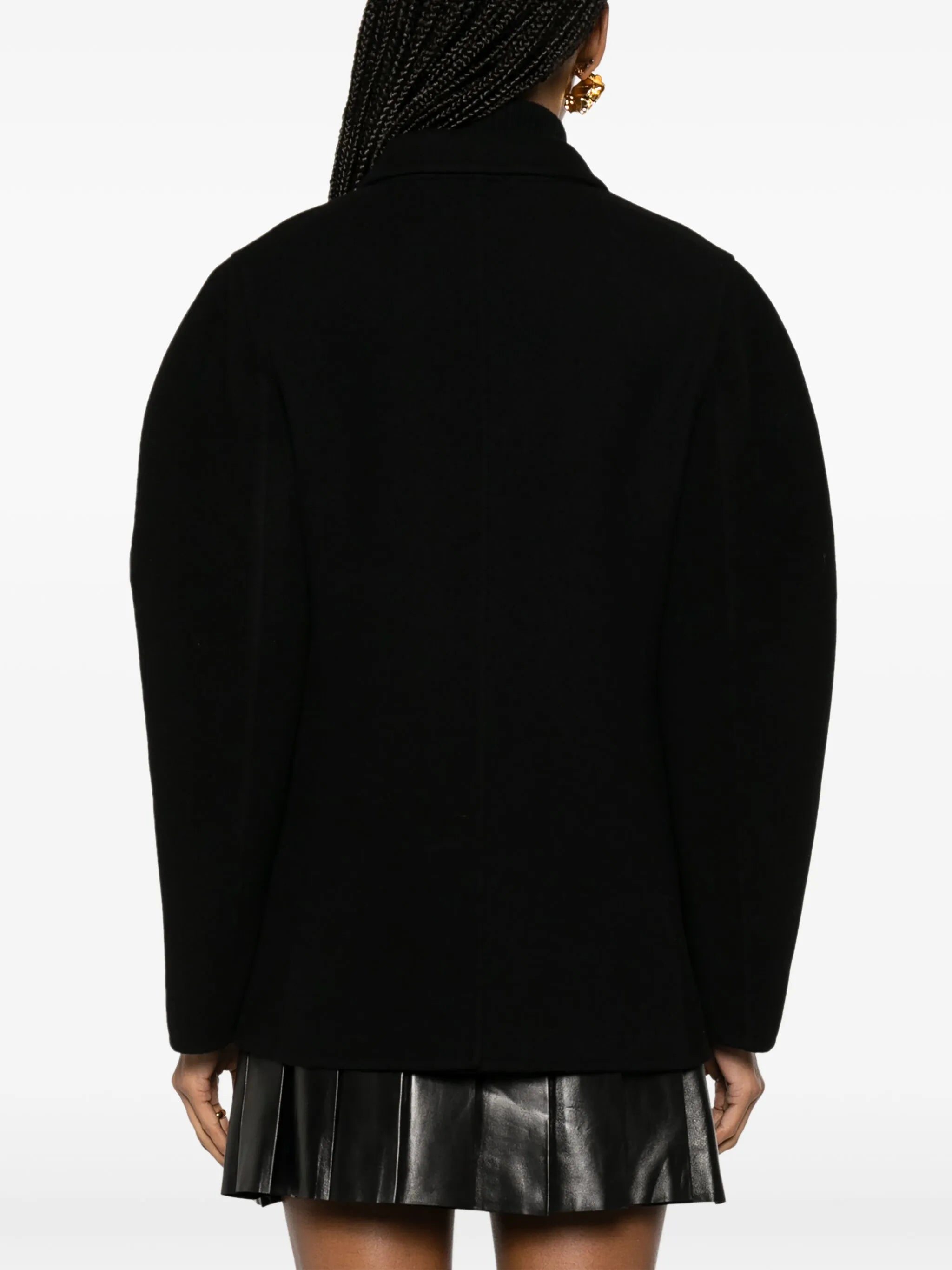 double-breasted wool-blend jacket