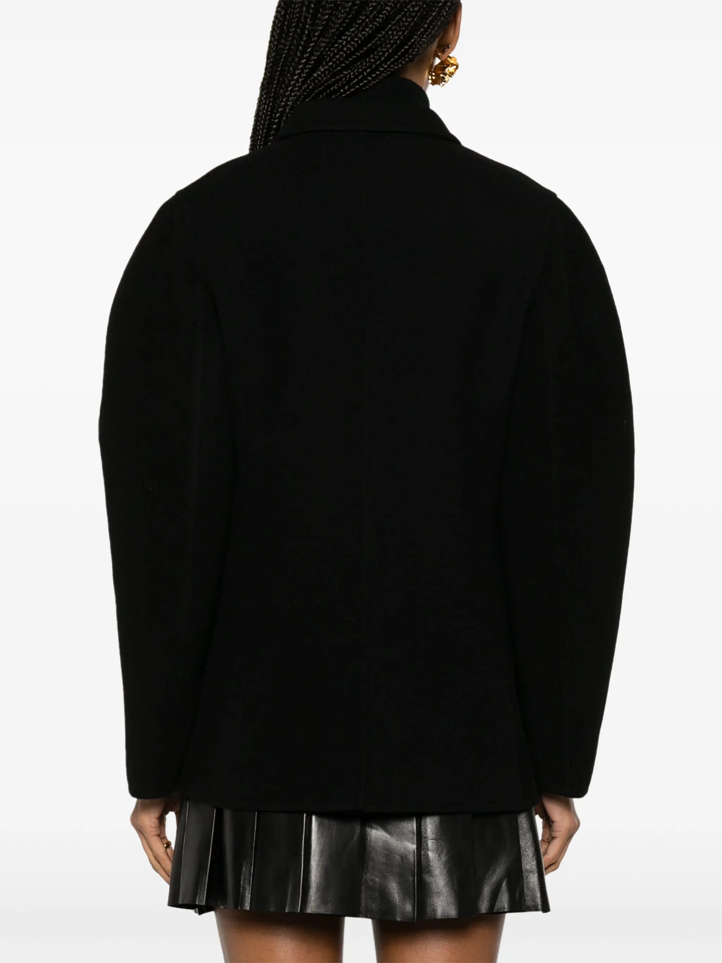 double-breasted wool-blend jacket