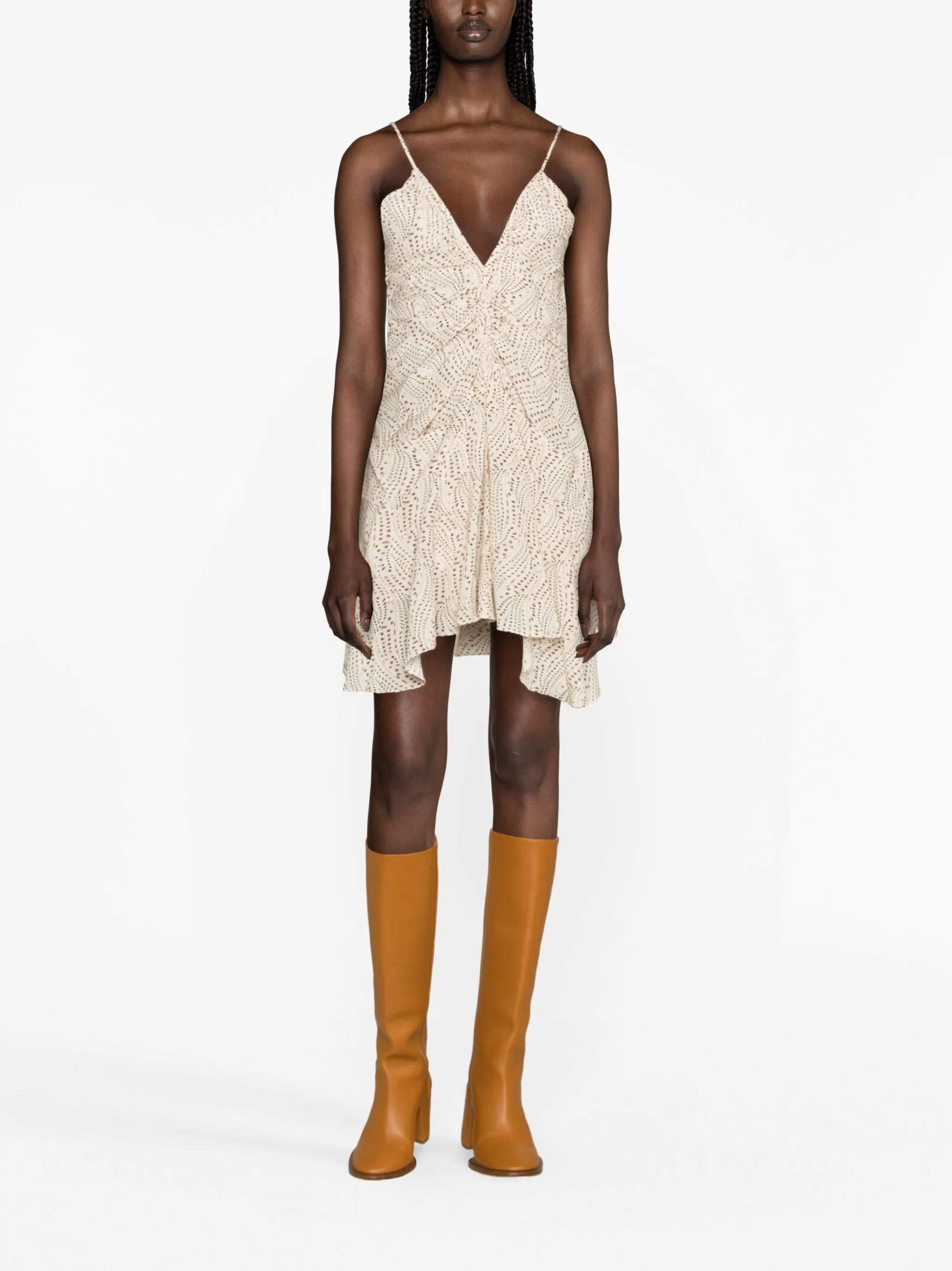 Uziela polka dot-print dress