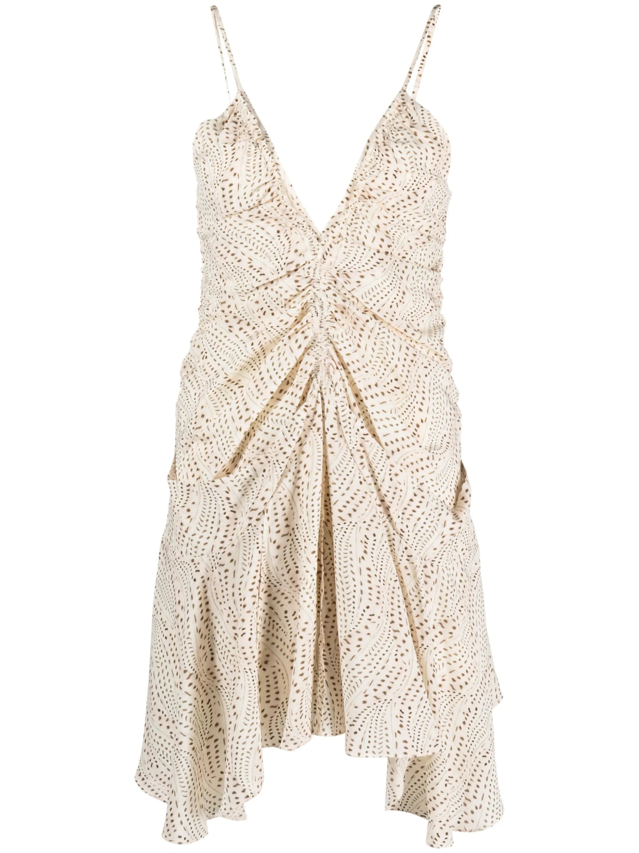 Uziela polka dot-print dress