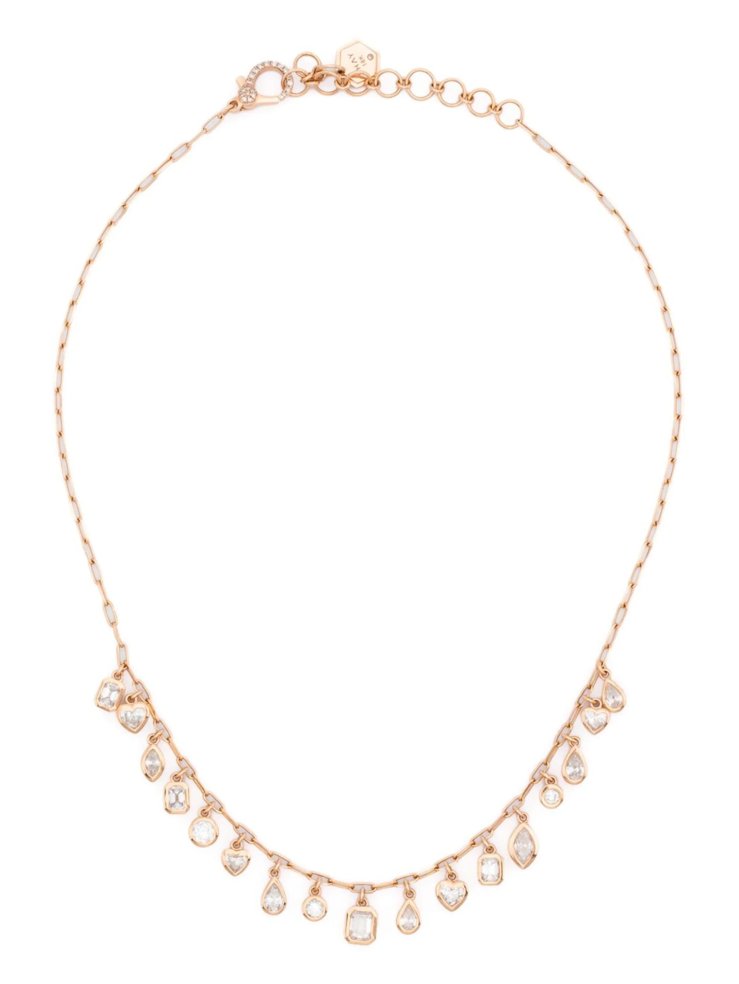 18kt rose gold diamond necklace