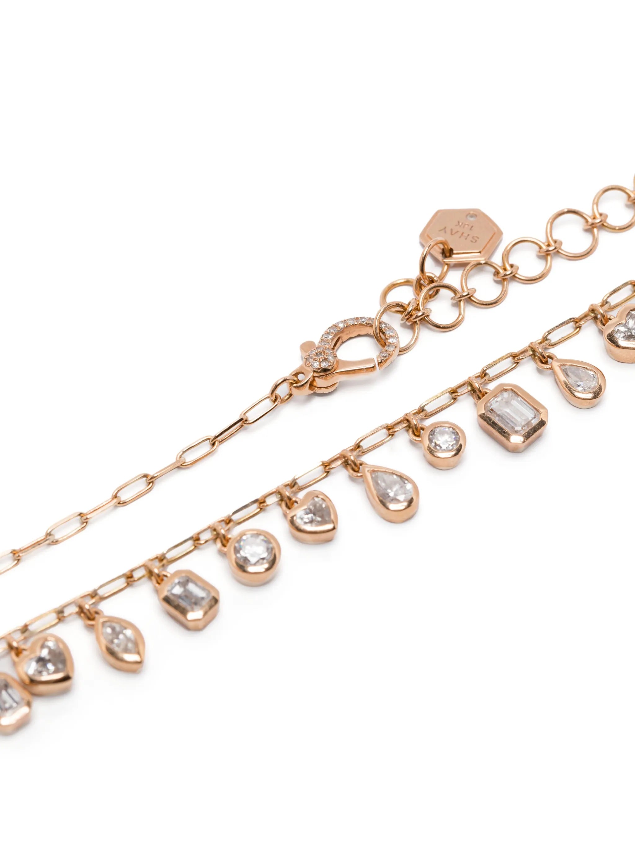 18kt rose gold diamond necklace