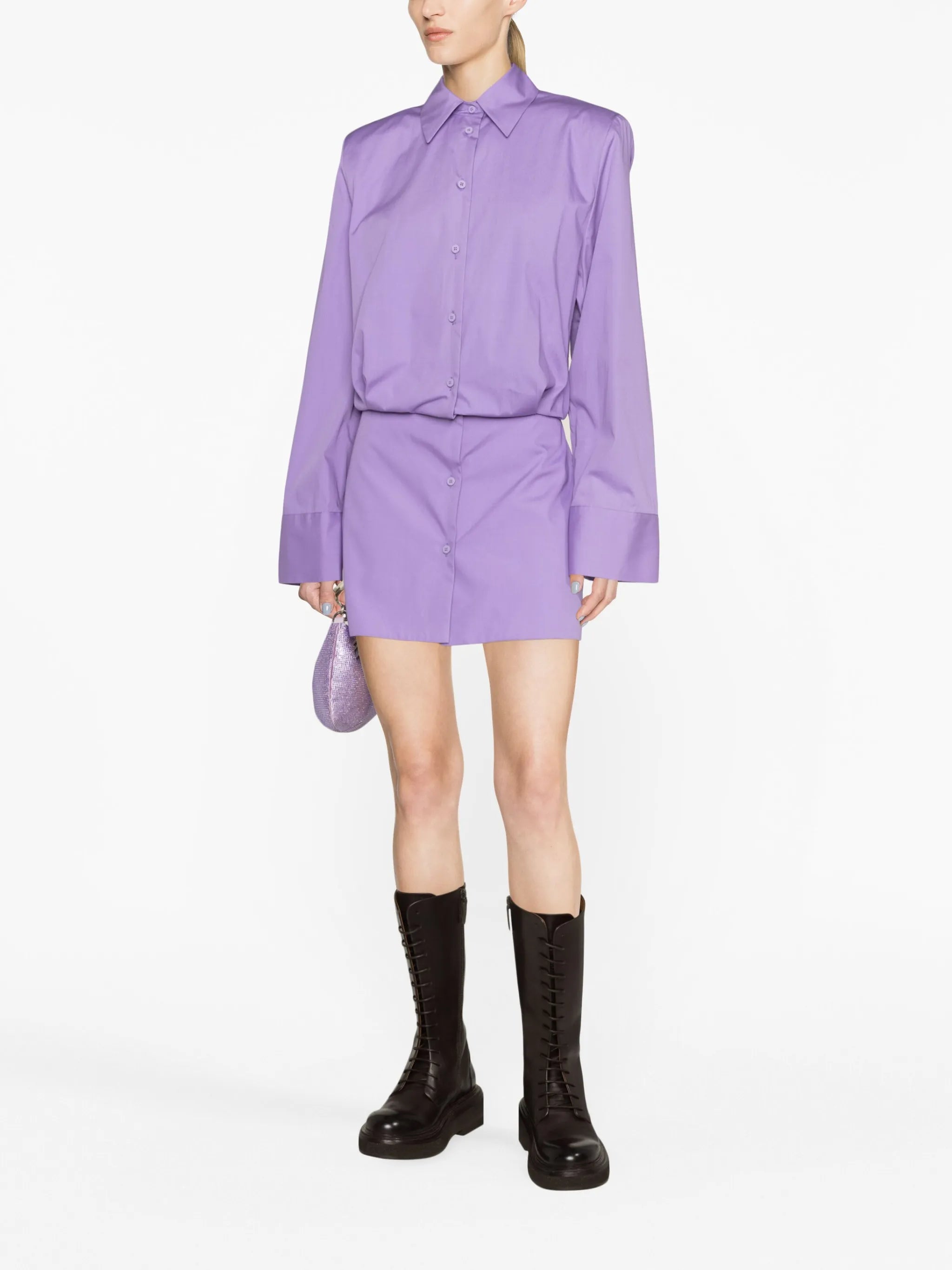 structured cotton shirt dress