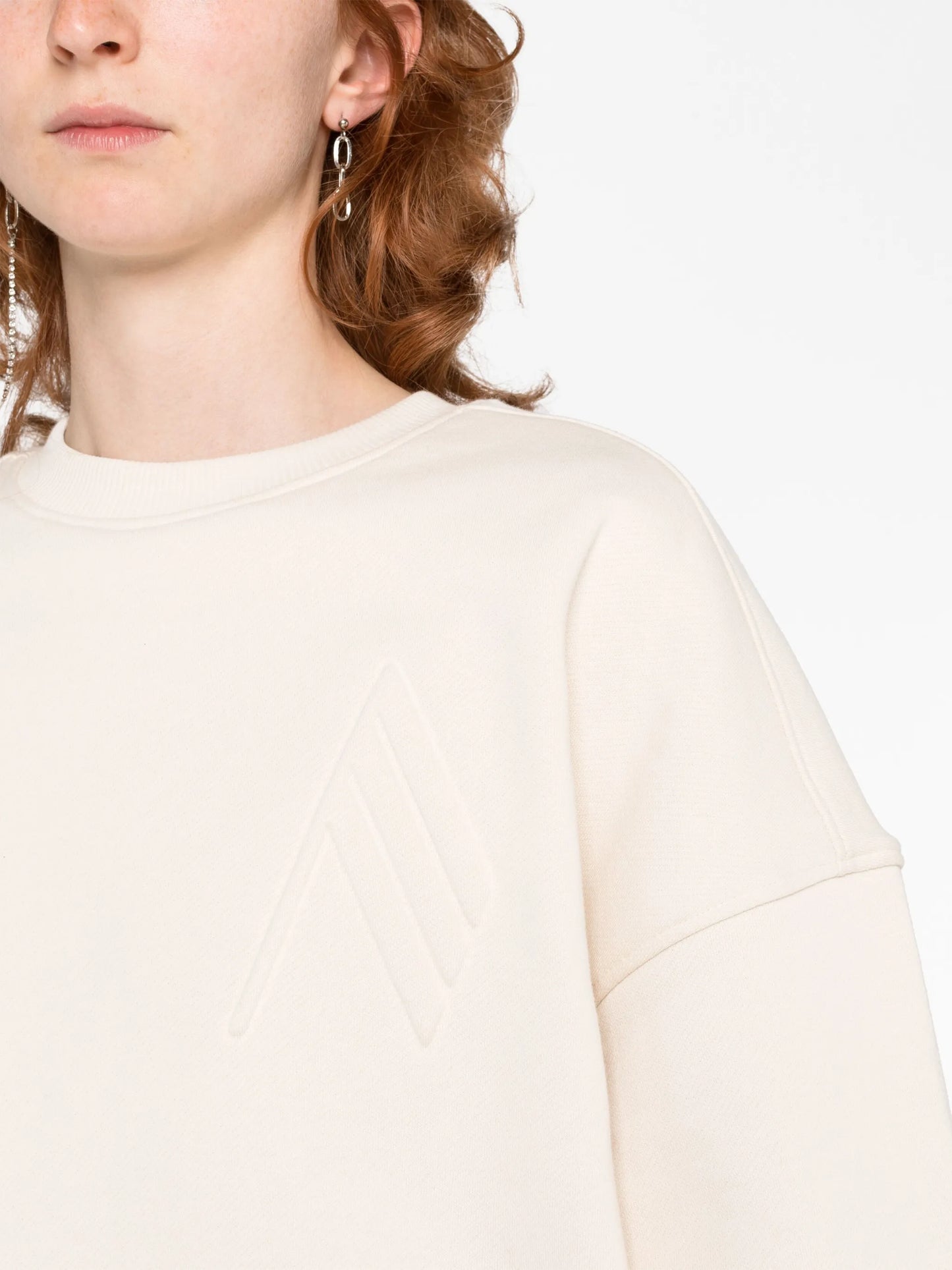 Maeve logo-embossed cotton sweatshirt