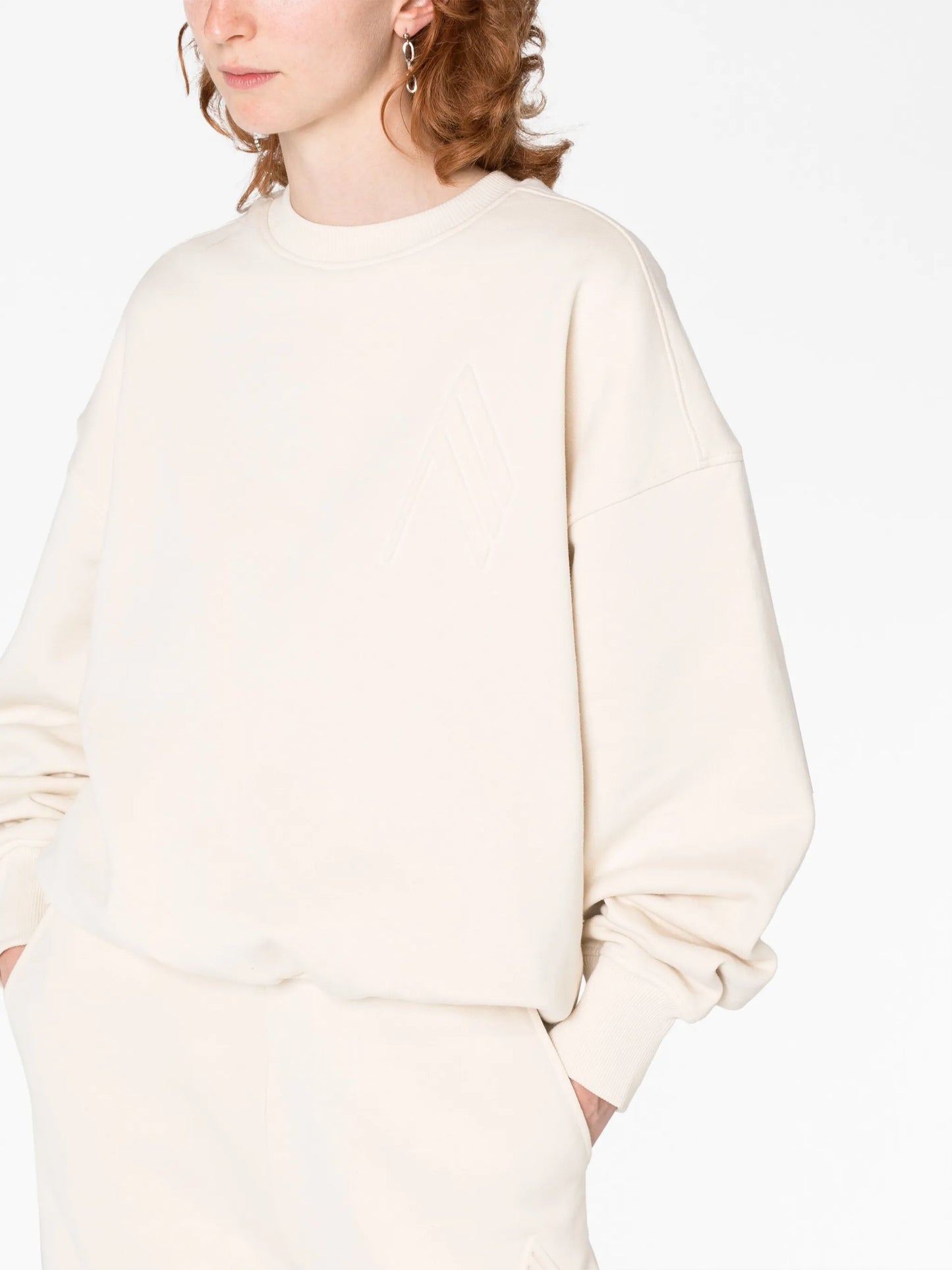 Maeve logo-embossed cotton sweatshirt